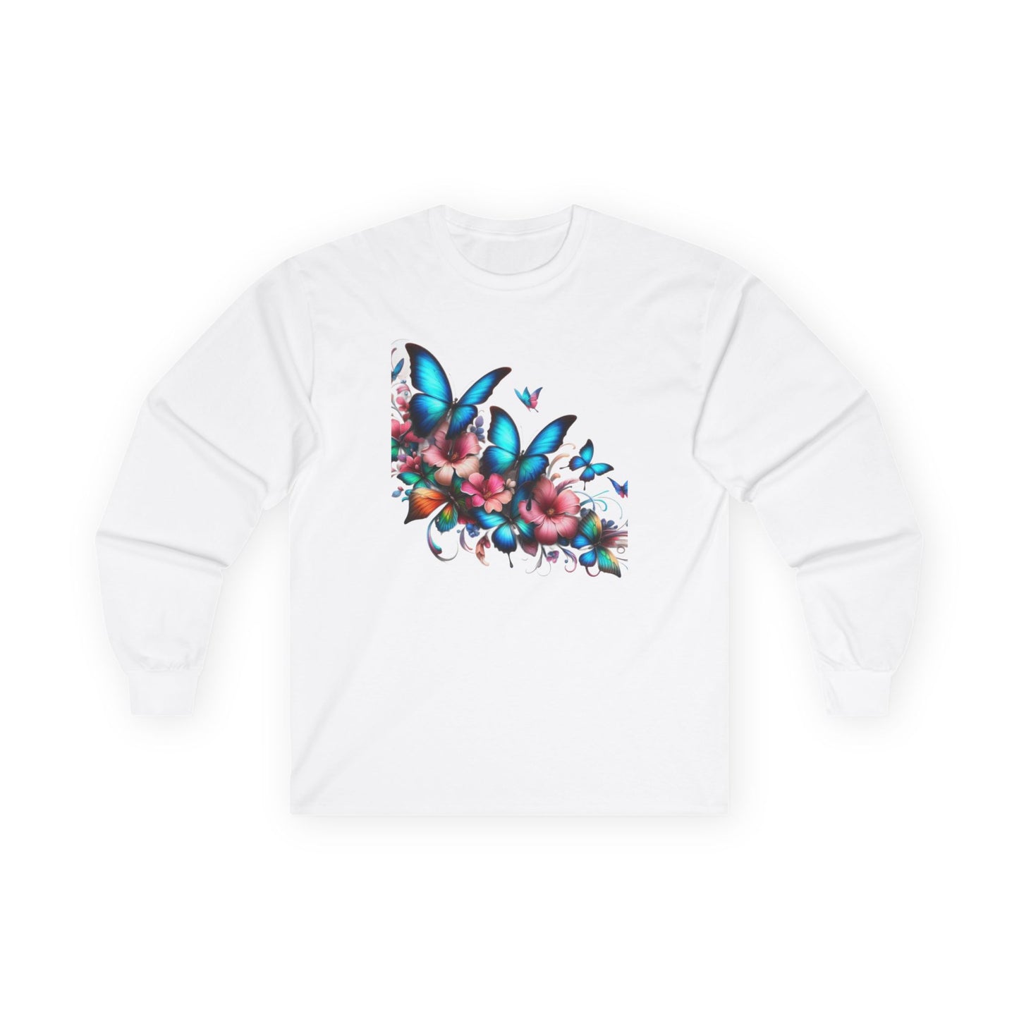 Unisex Ultra Cotton Long Sleeve Tee butterfly