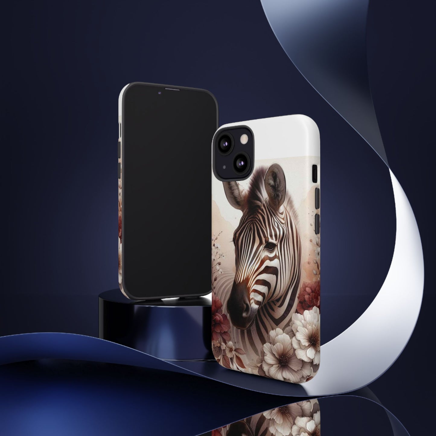 Phone Case Flower Frolicking Zebra Tough Case