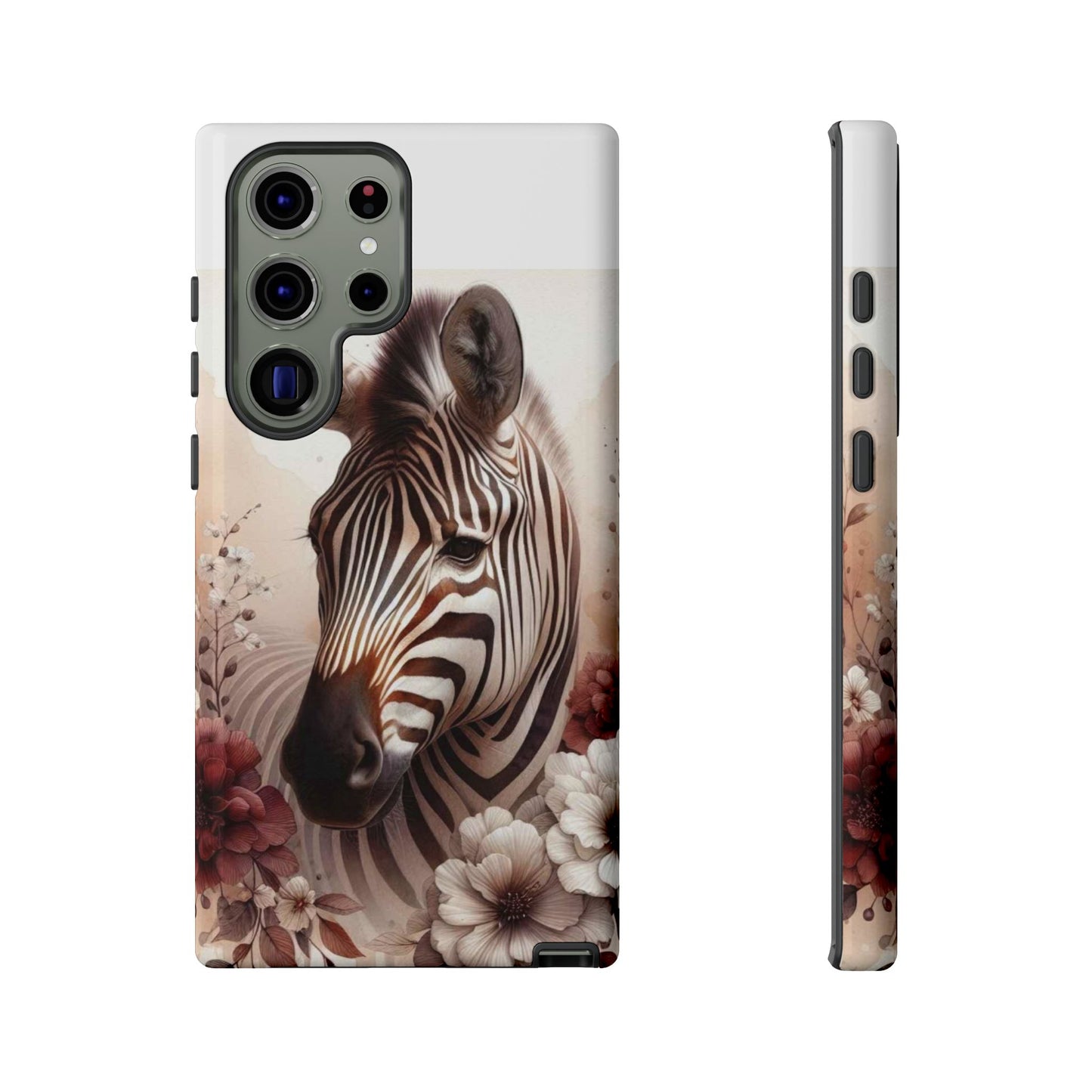 Phone Case Flower Frolicking Zebra Tough Case