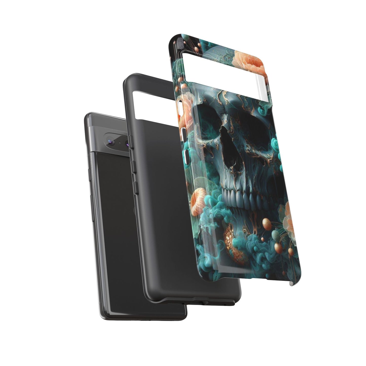 Tough Cases - teal skull