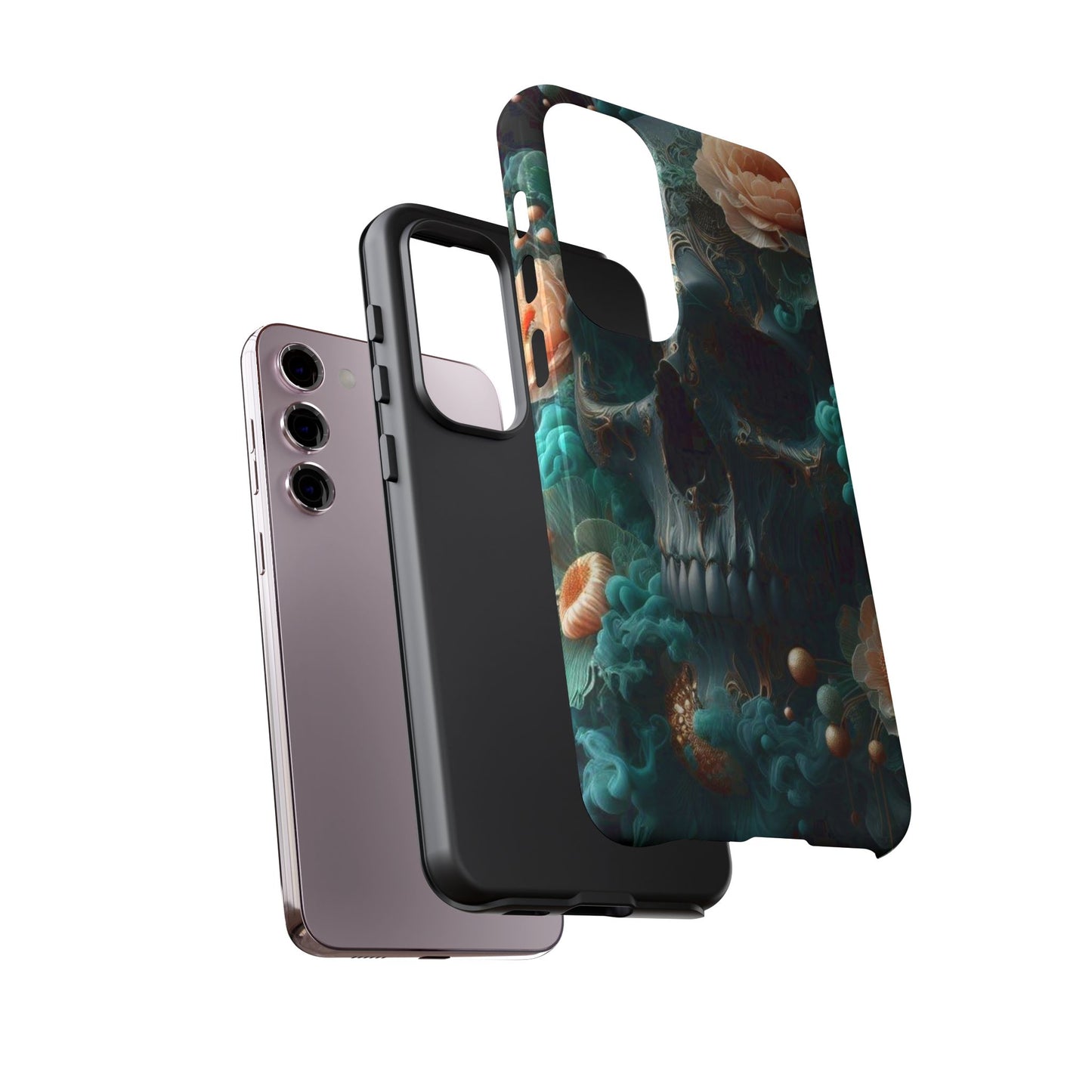 Tough Cases - teal skull