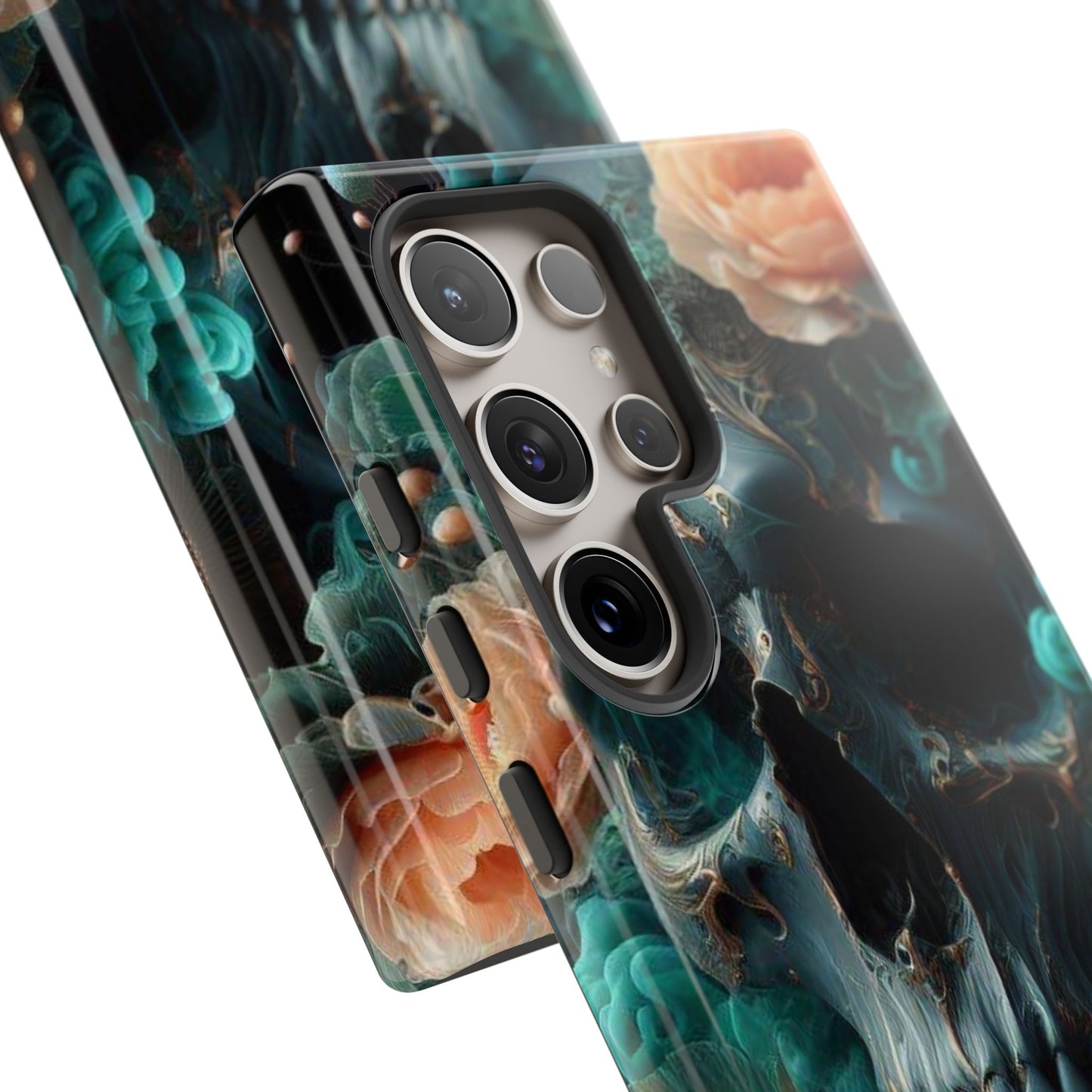 Tough Cases - teal skull