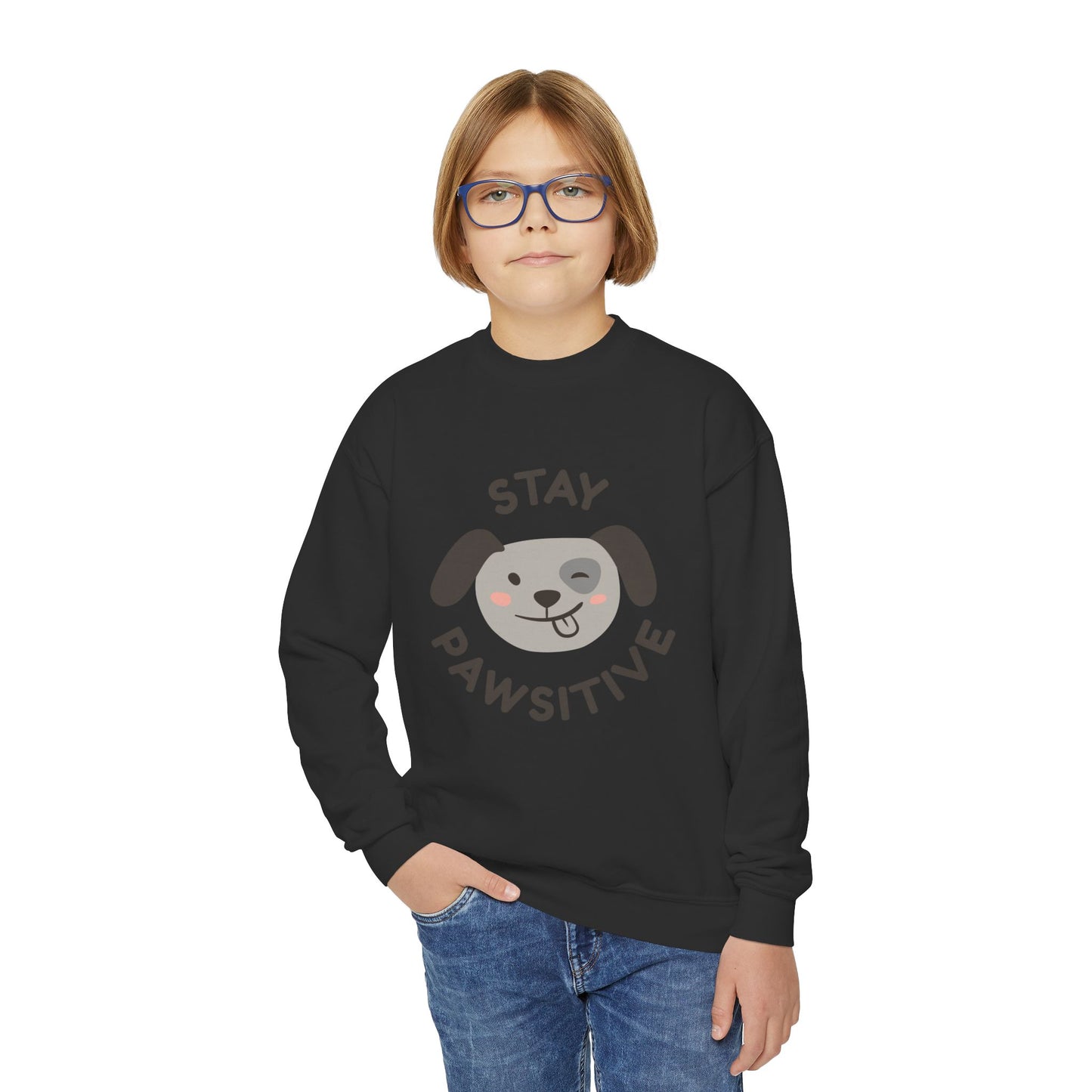 Stay Pawsitive Youth Sweatshirt