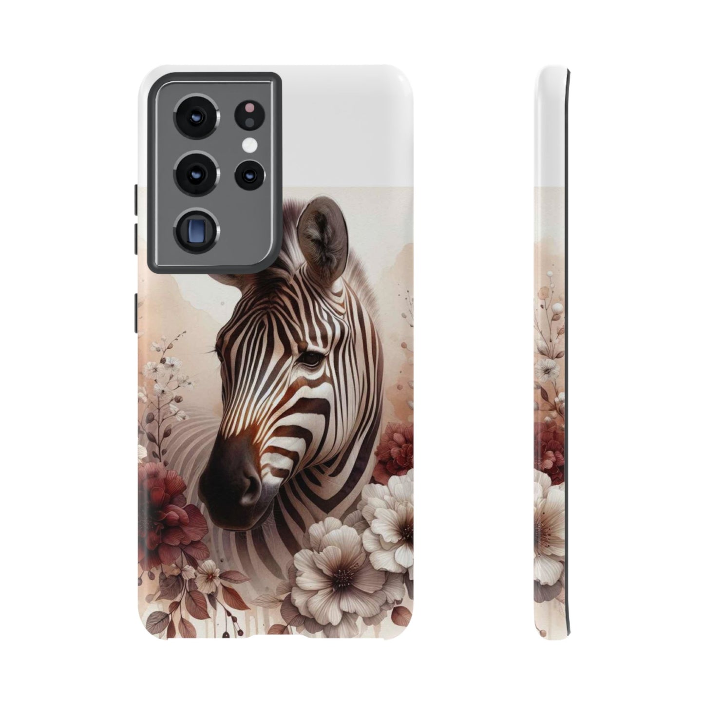 Phone Case Flower Frolicking Zebra Tough Case