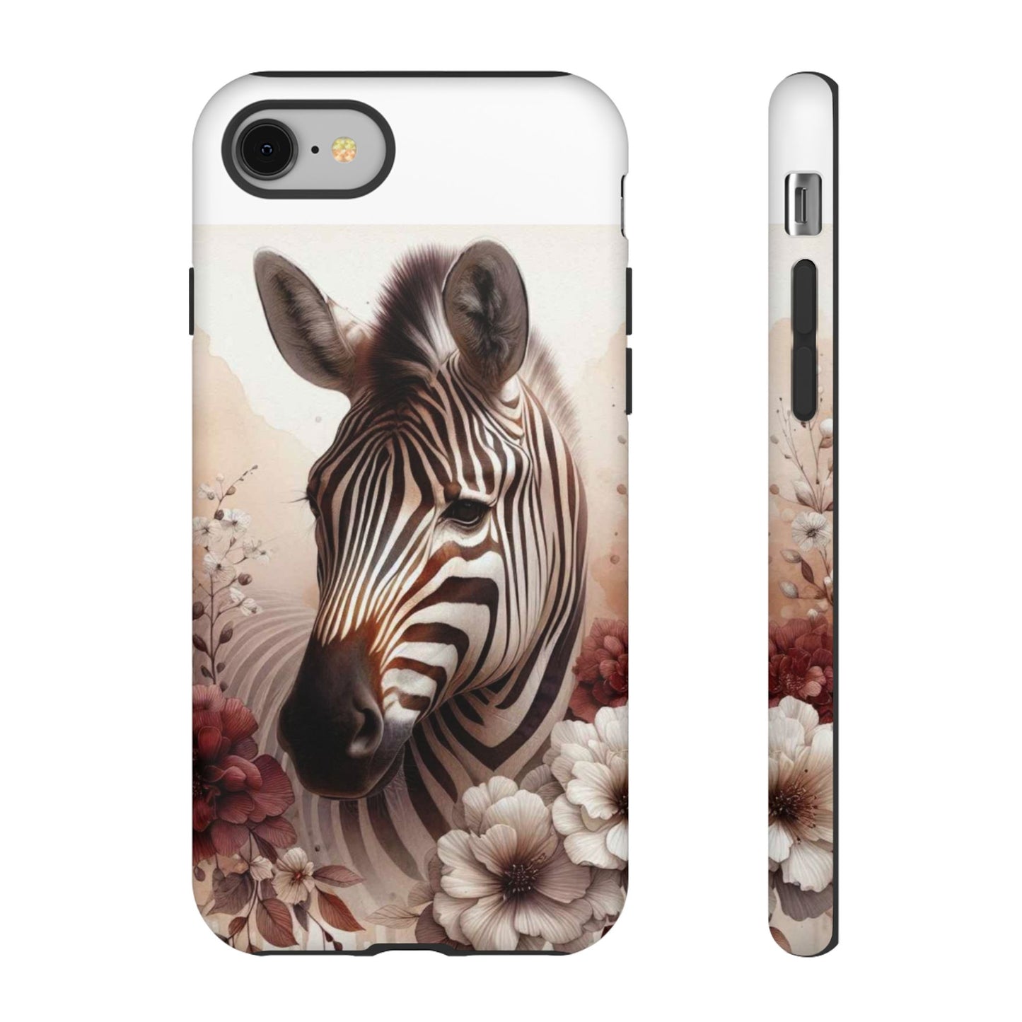 Phone Case Flower Frolicking Zebra Tough Case