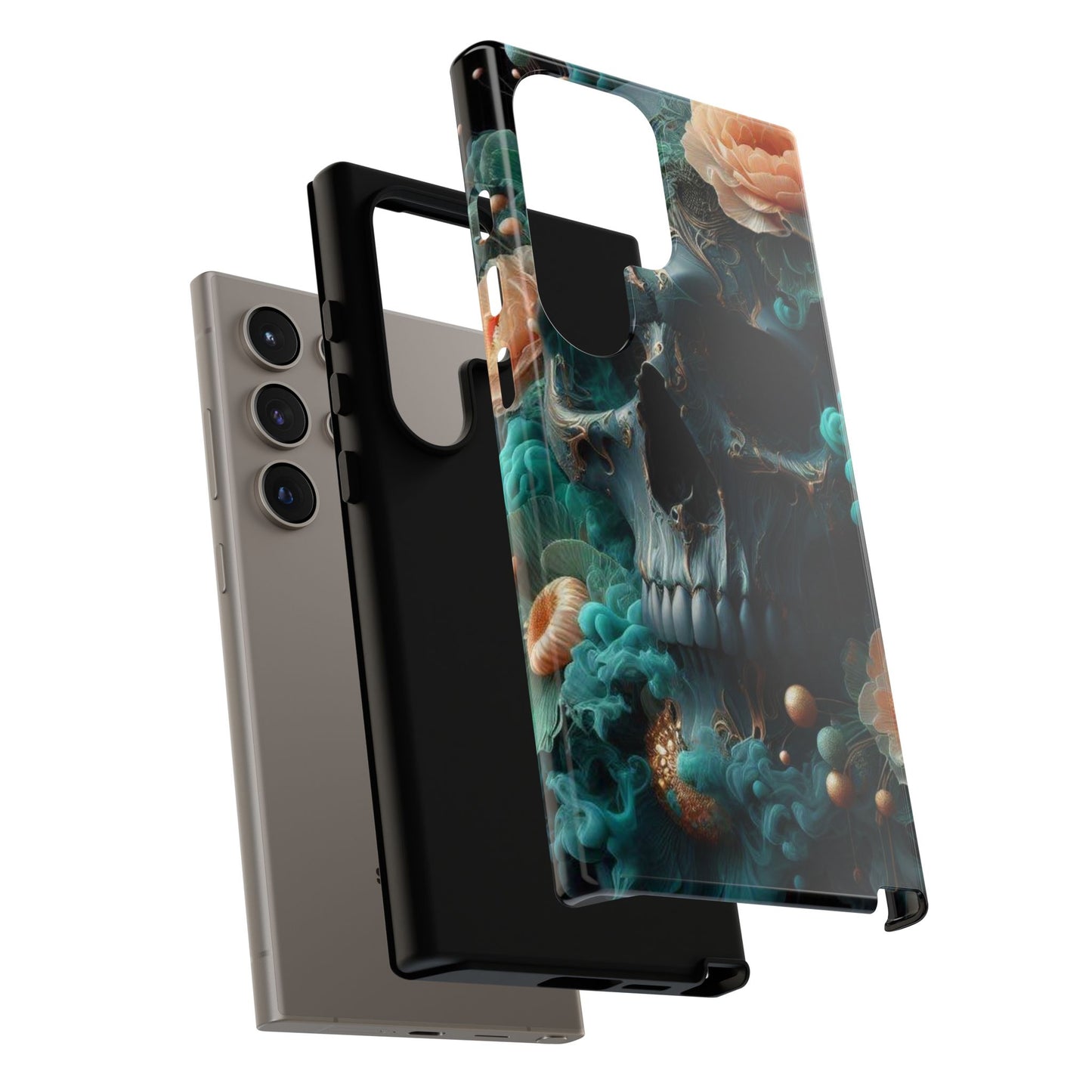 Tough Cases - teal skull