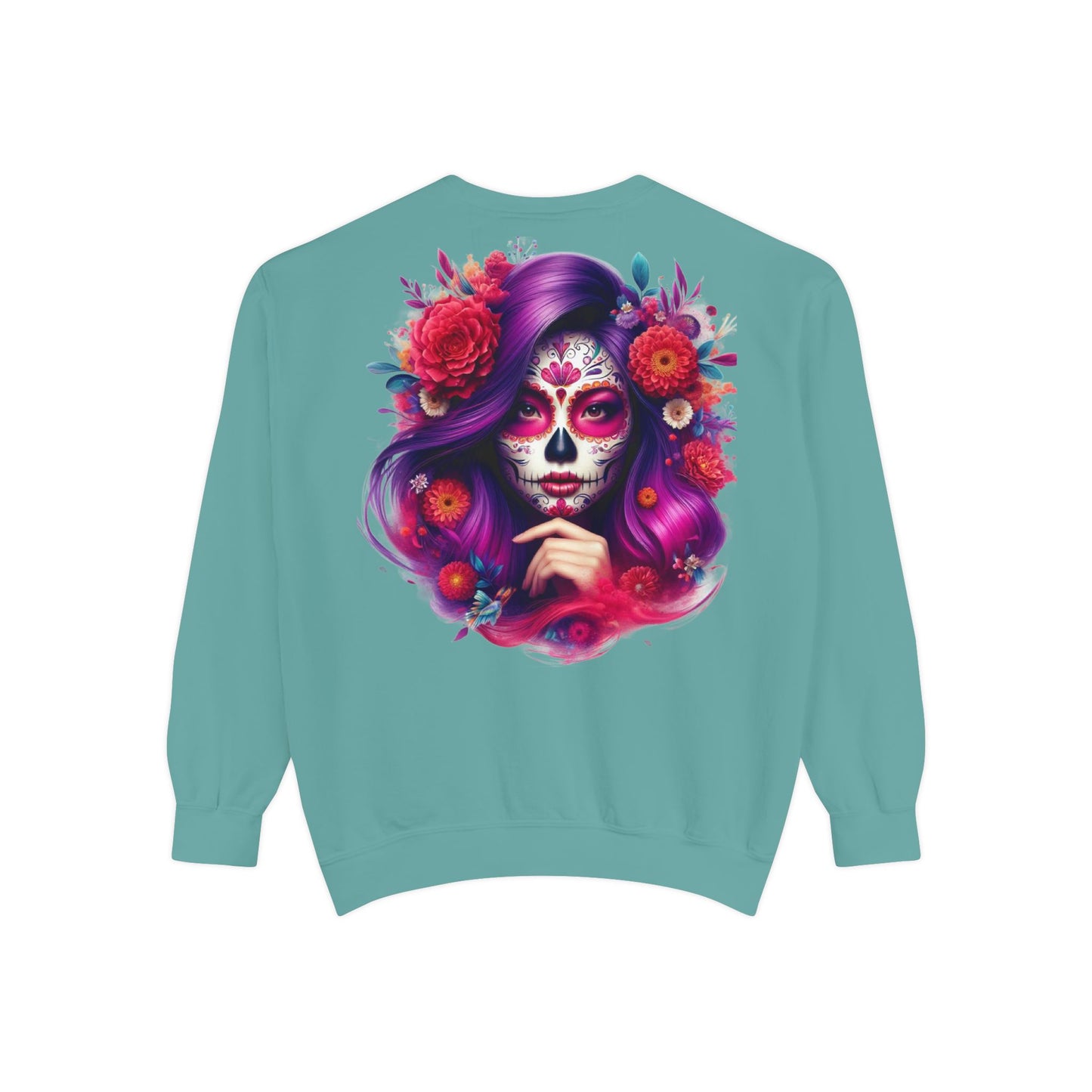 Sugar Skull Lady Thinking Sweatshirt