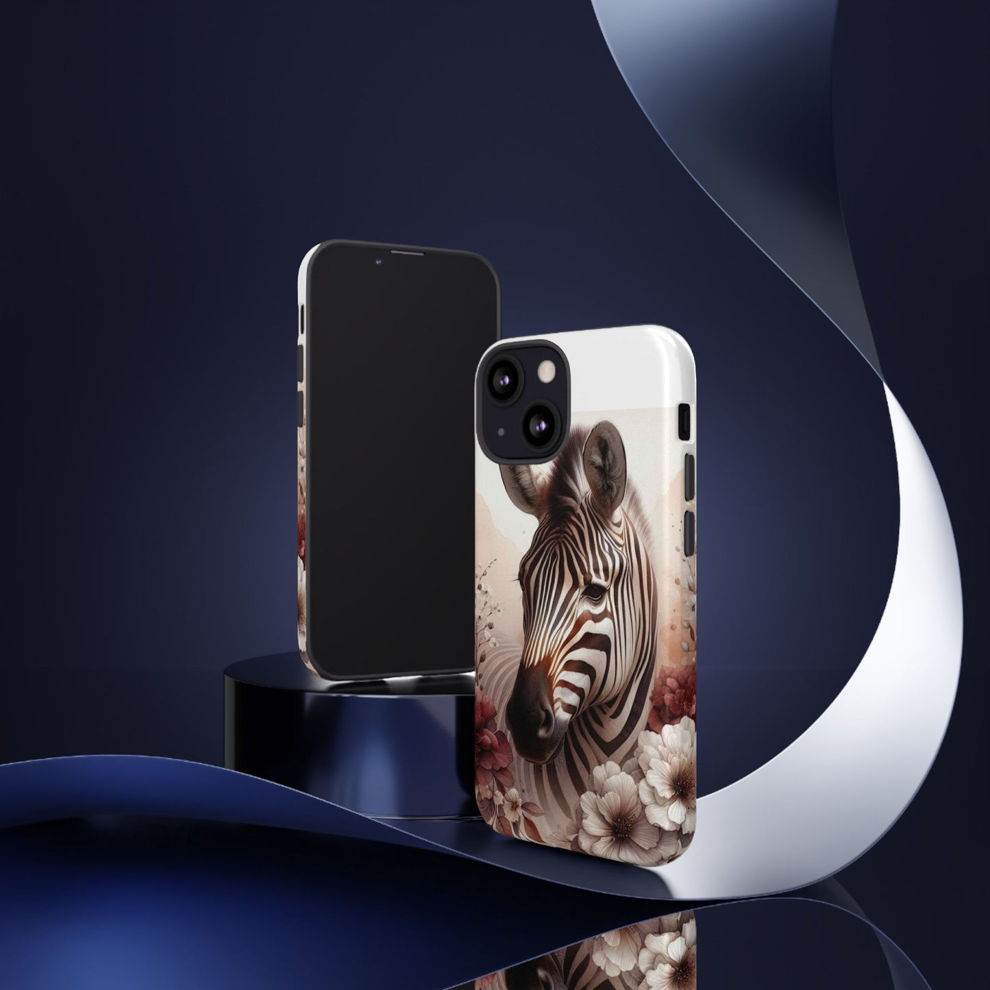 Phone Case Flower Frolicking Zebra Tough Case