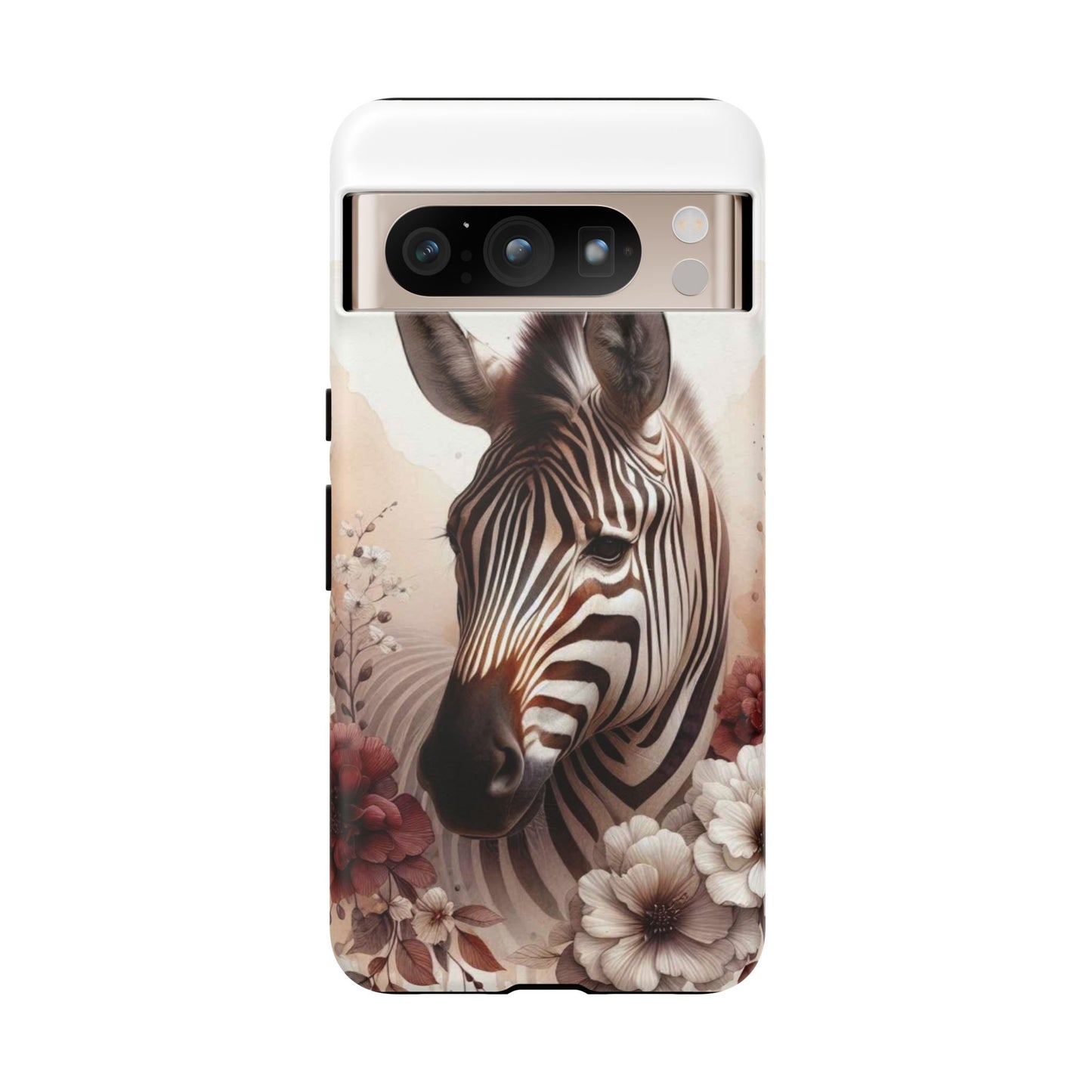 Phone Case Flower Frolicking Zebra Tough Case
