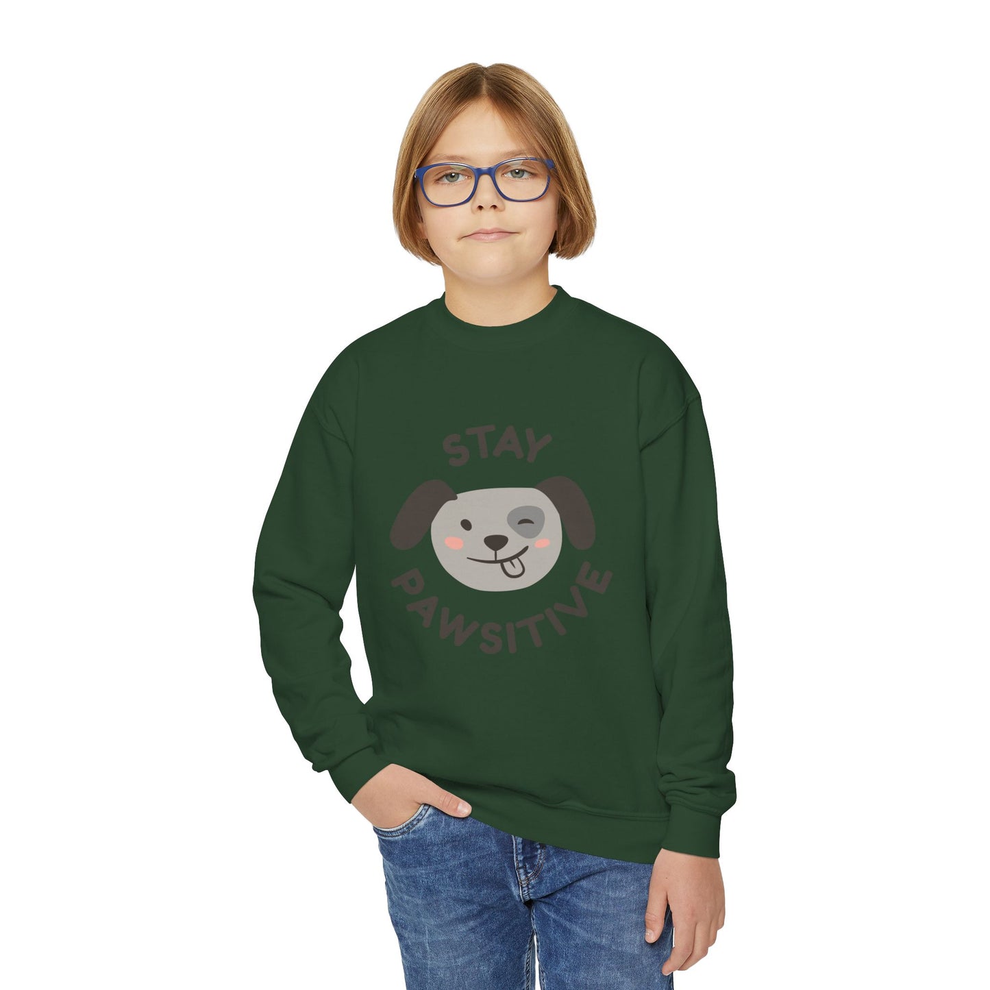 Stay Pawsitive Youth Sweatshirt