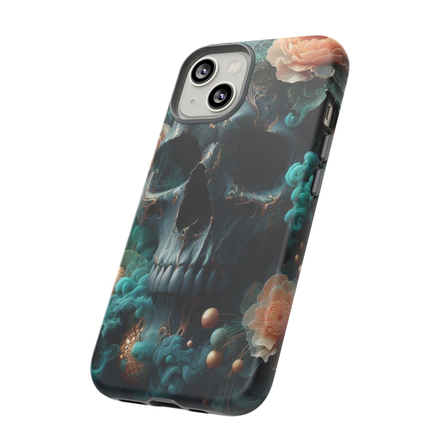 Tough Cases - teal skull
