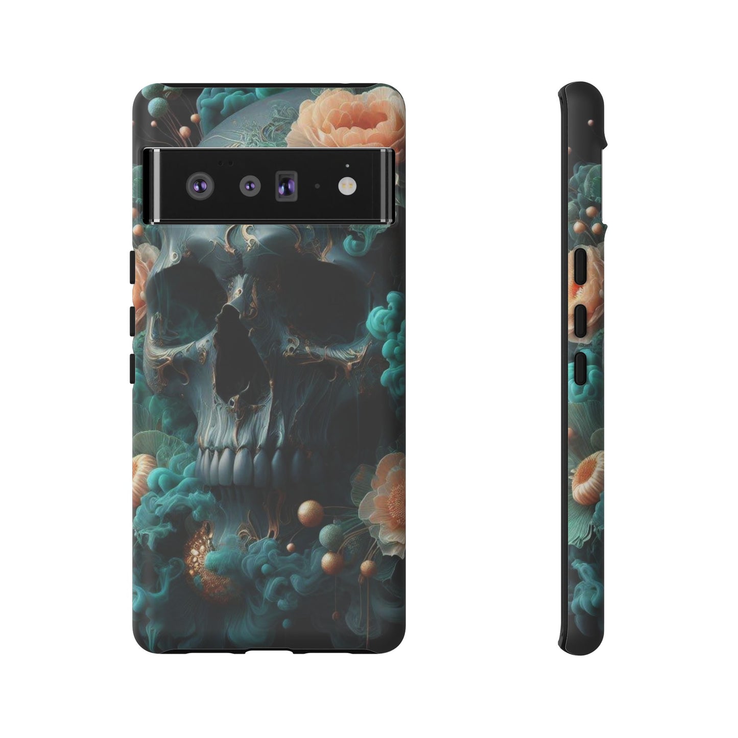 Tough Cases - teal skull