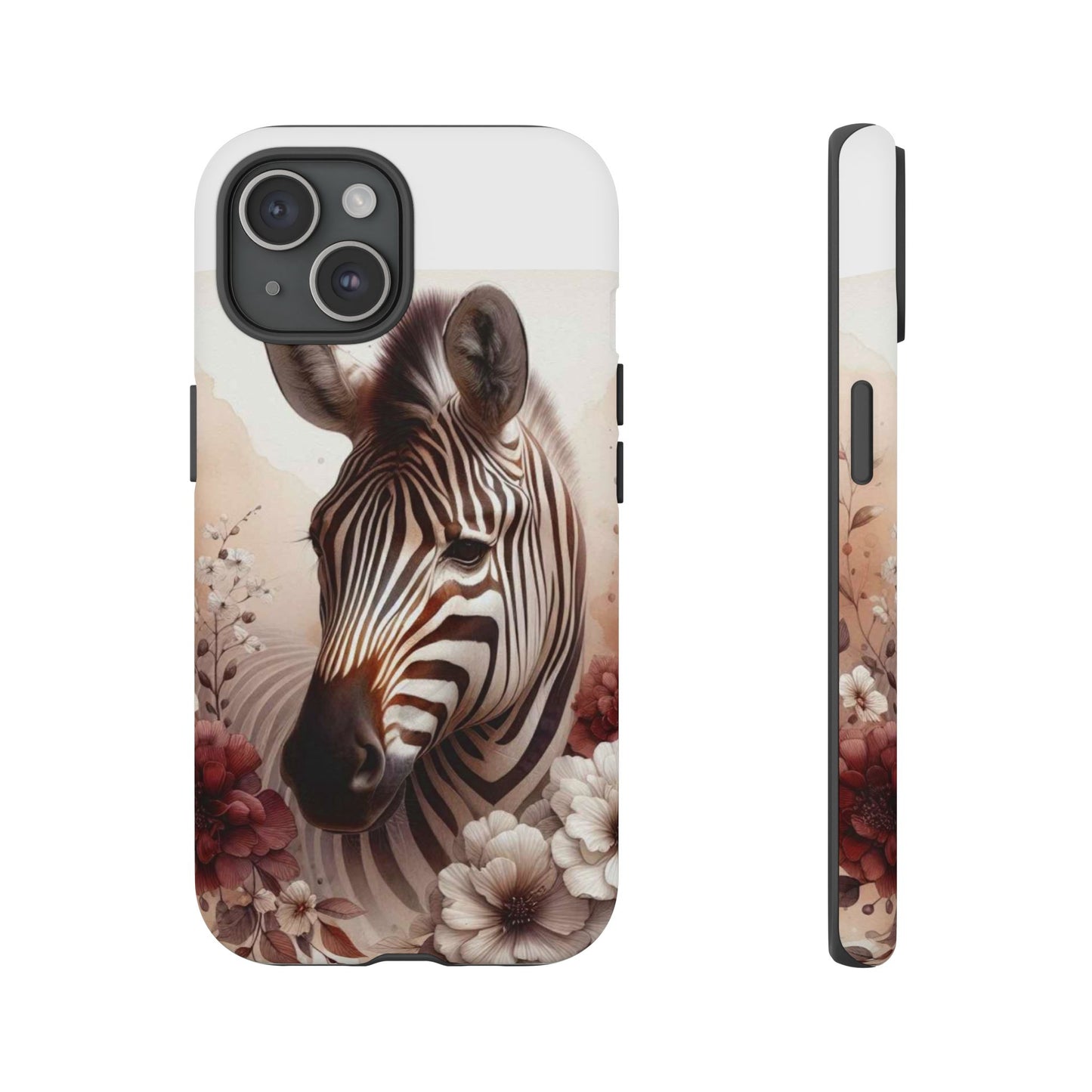 Phone Case Flower Frolicking Zebra Tough Case