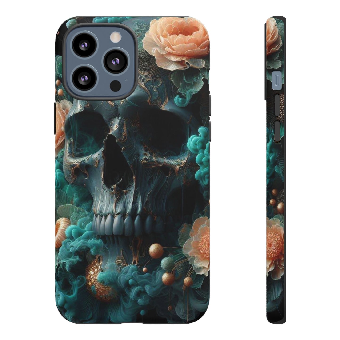 Tough Cases - teal skull