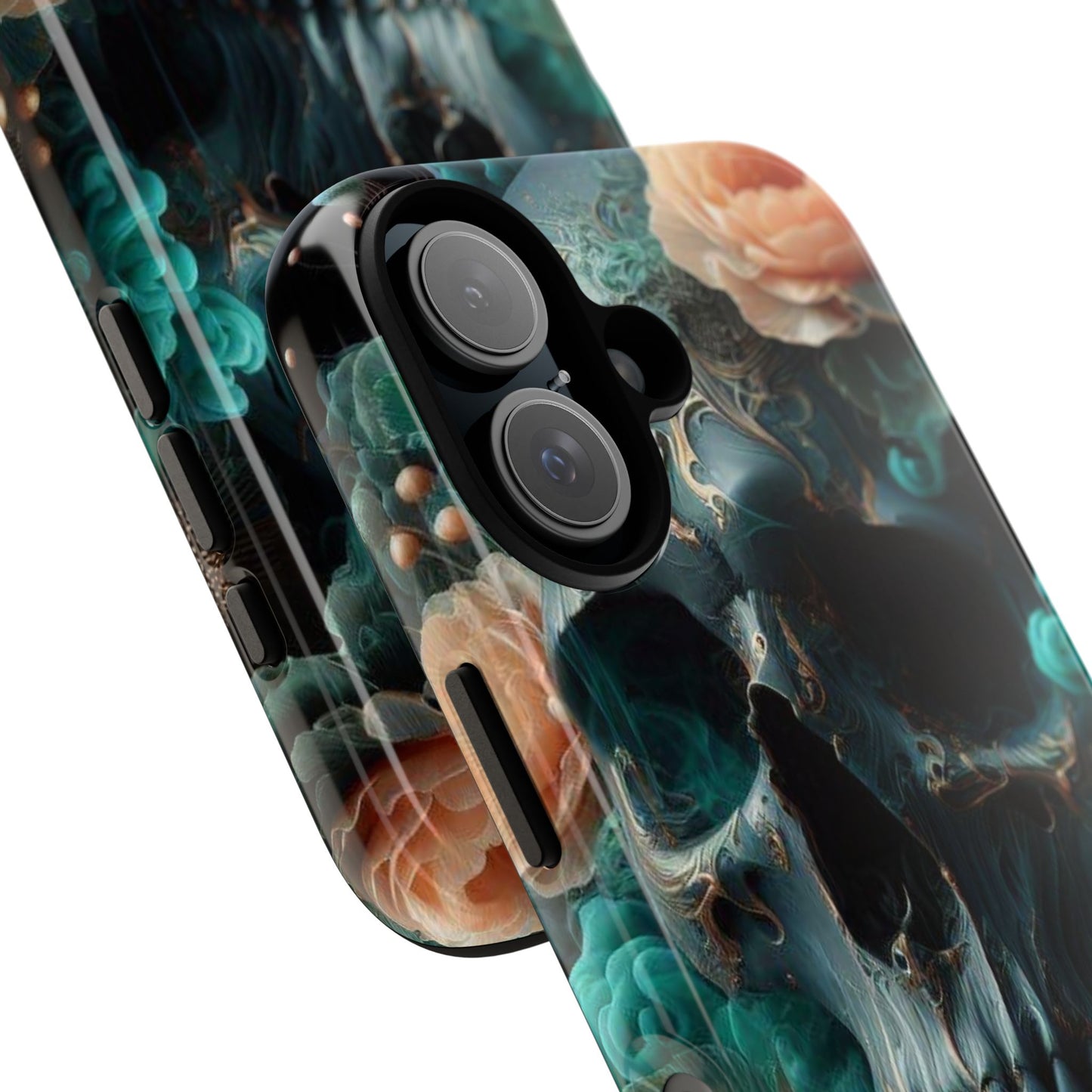 Tough Cases - teal skull