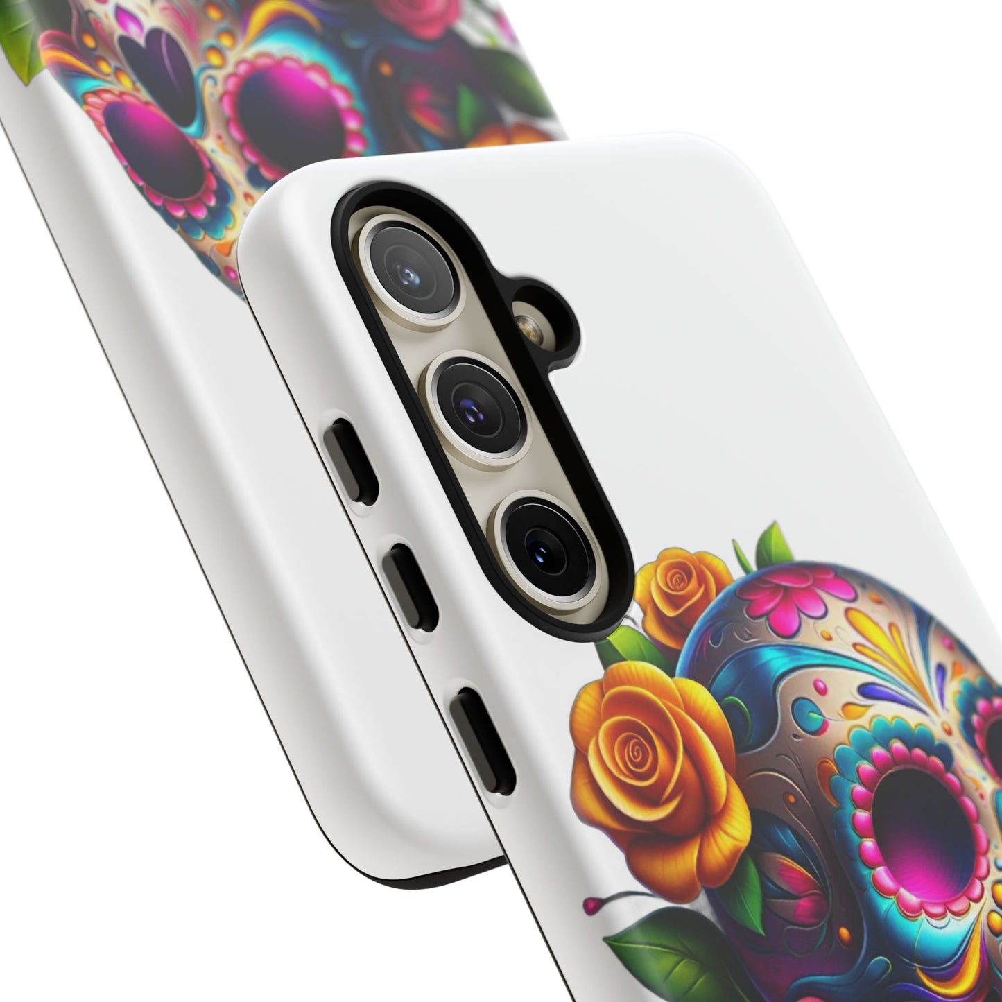 Phone Cases - Sugar Skull with Flowers Design