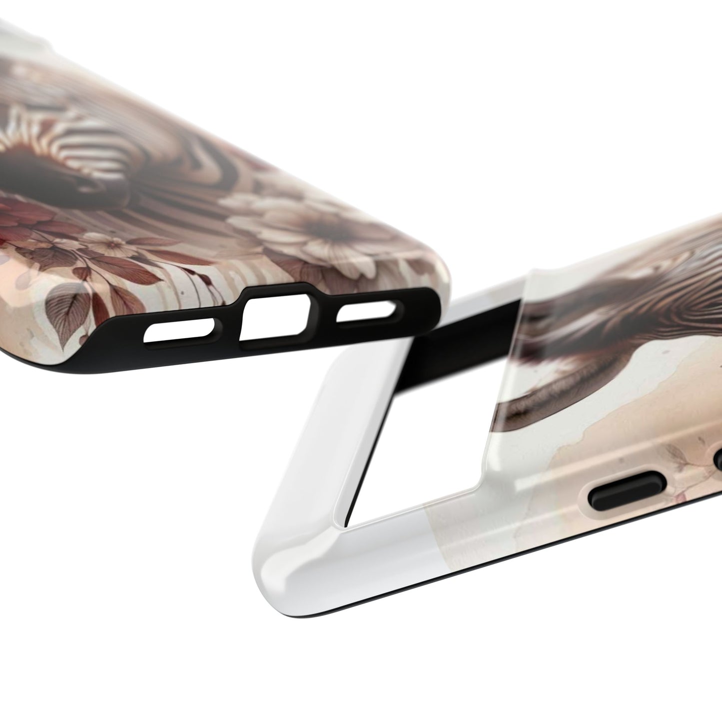 Phone Case Flower Frolicking Zebra Tough Case