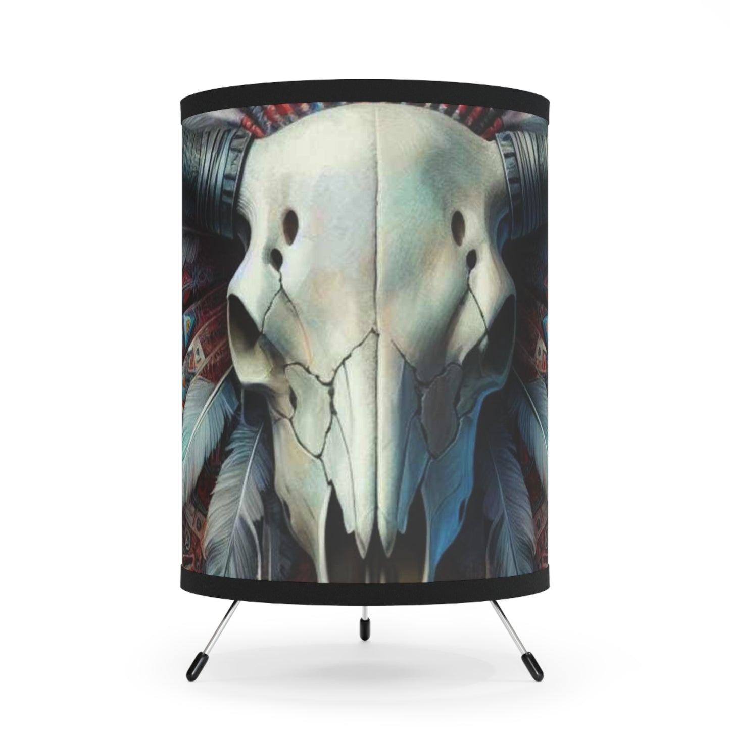 Tripod Lamp with High-Res Printed Shade, US\CA plug