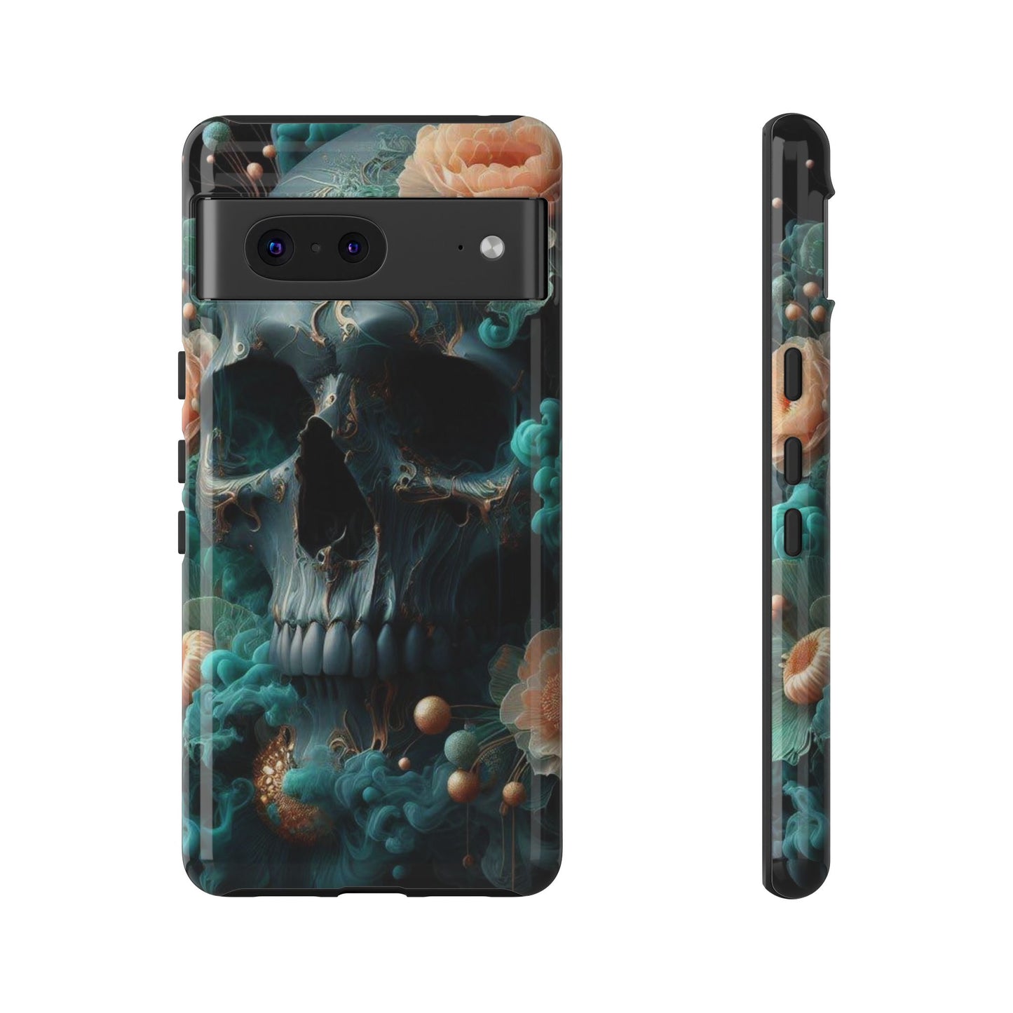 Tough Cases - teal skull