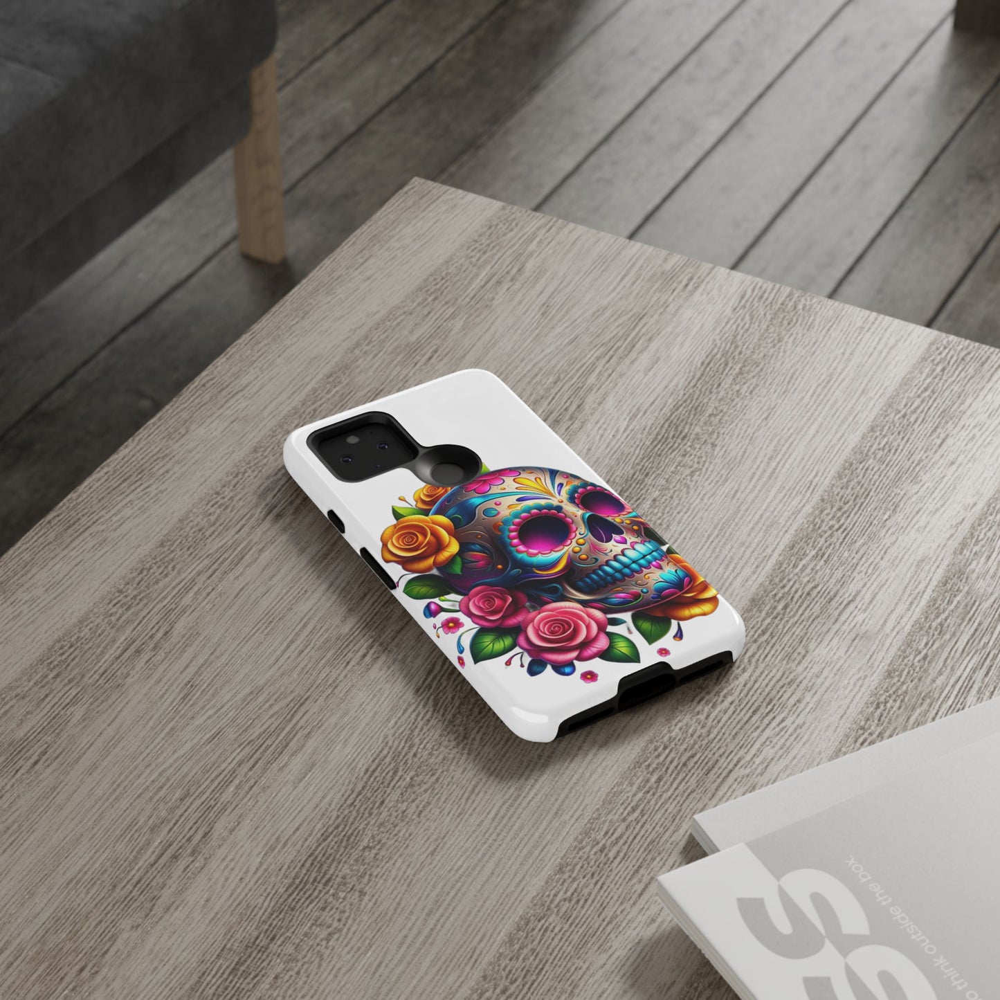 Phone Cases - Sugar Skull with Flowers Design