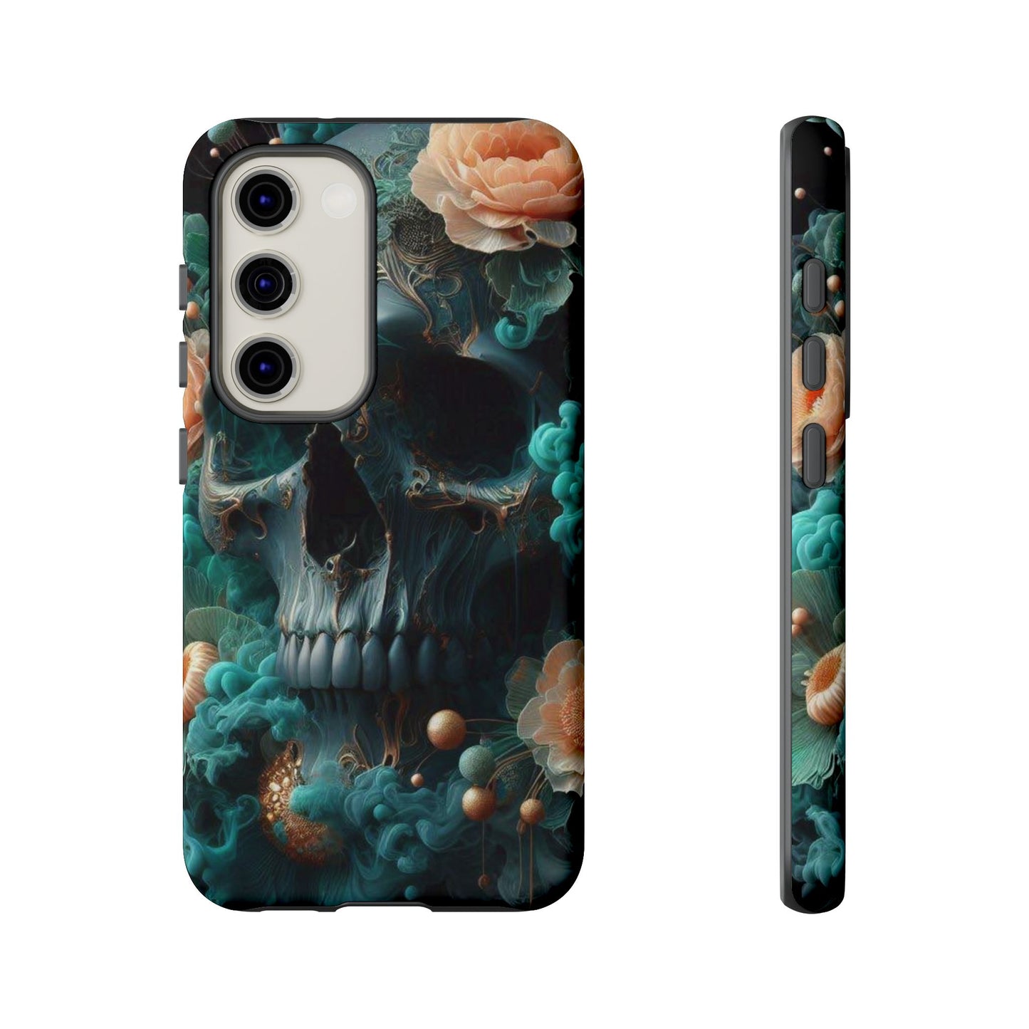 Tough Cases - teal skull