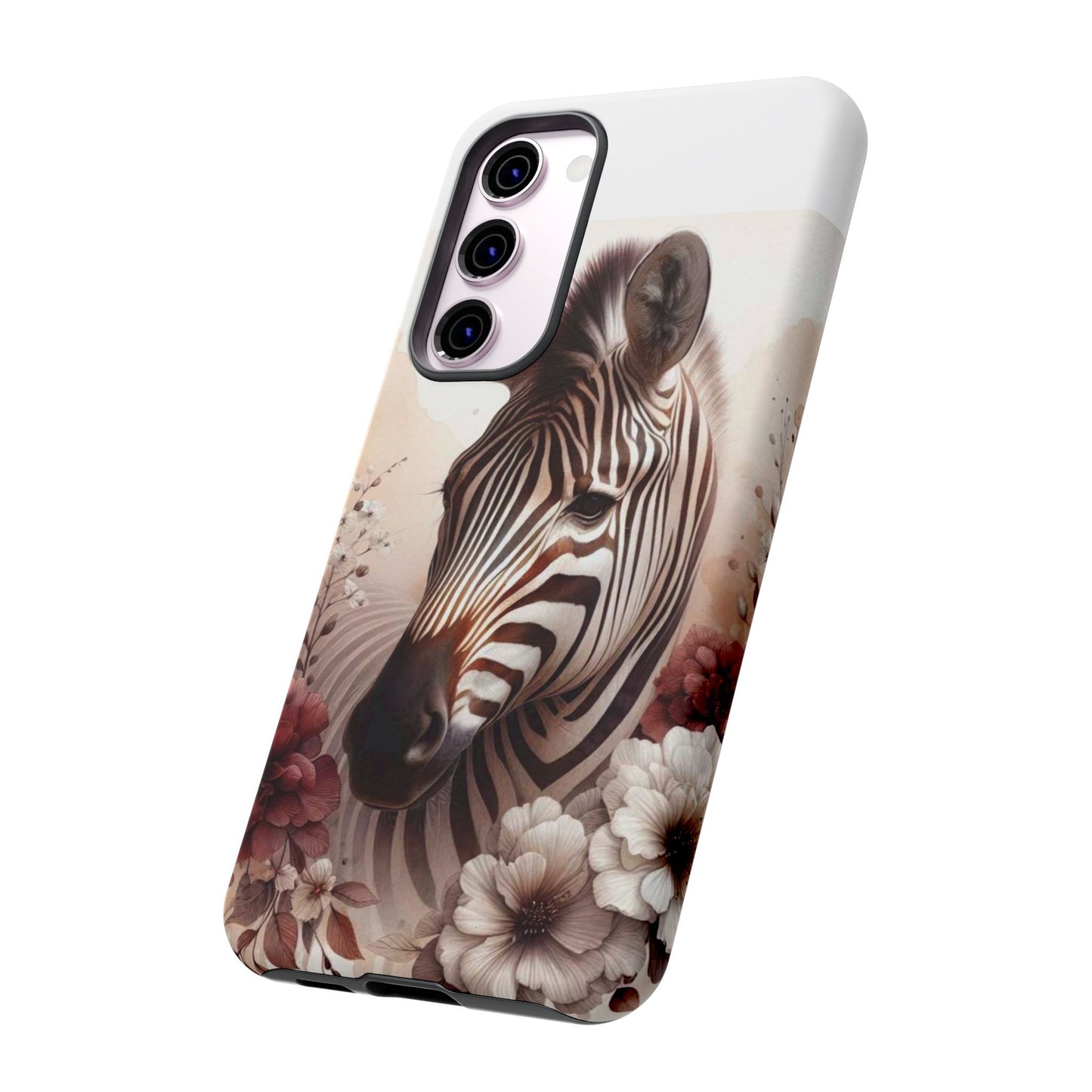 Phone Case Flower Frolicking Zebra Tough Case