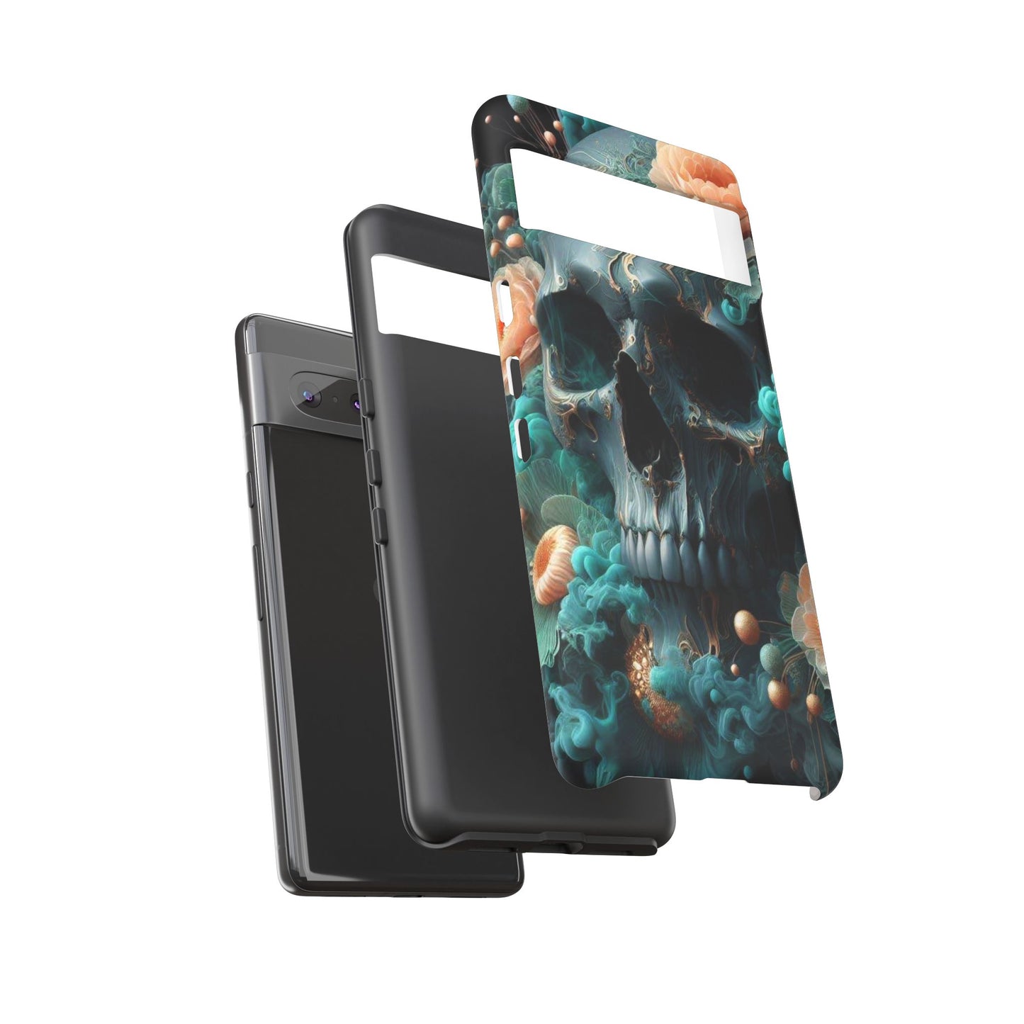 Tough Cases - teal skull