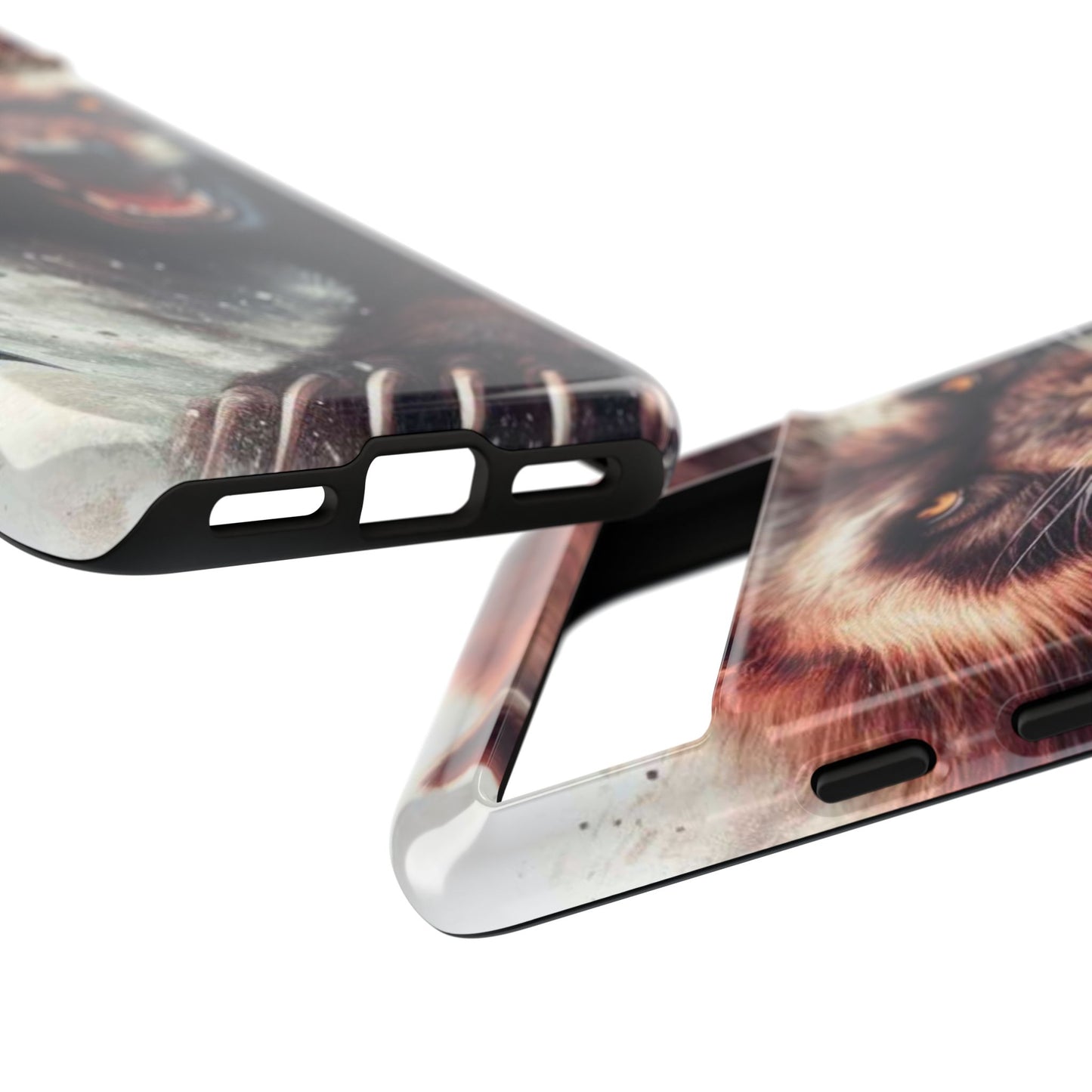 Wolverine snarling with claws out on a phone case.