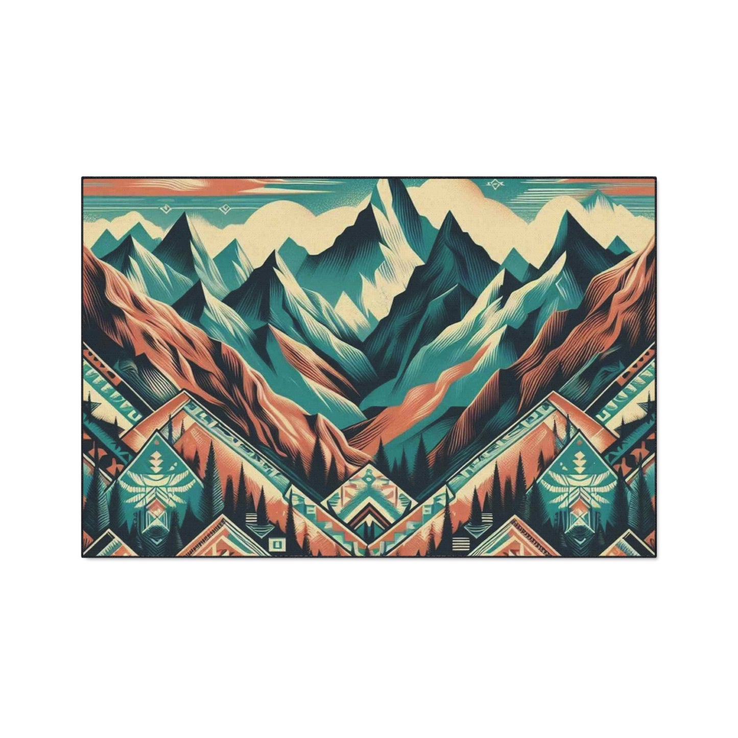 Heavy Duty Floor Mat - native print