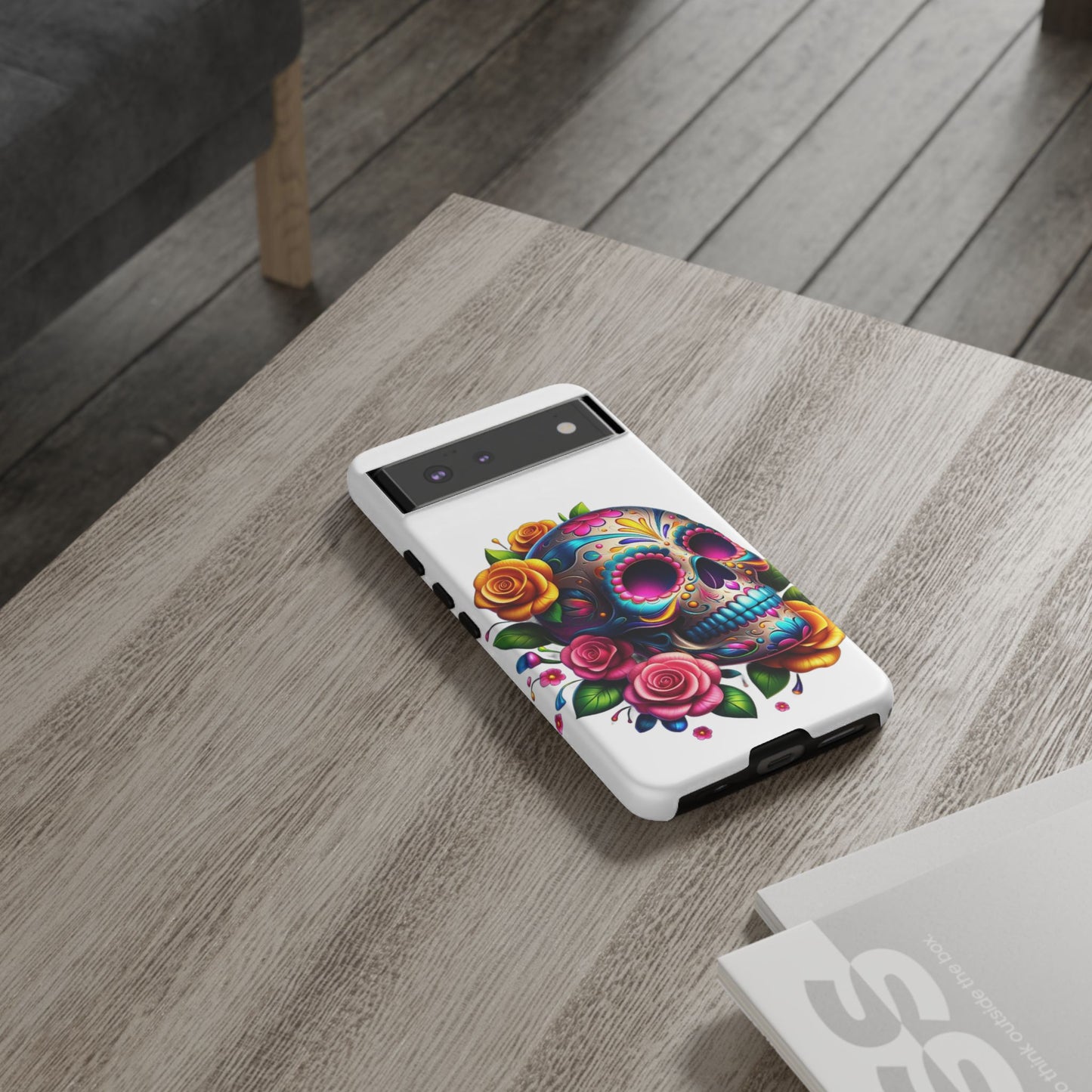 Phone Cases - Sugar Skull with Flowers Design