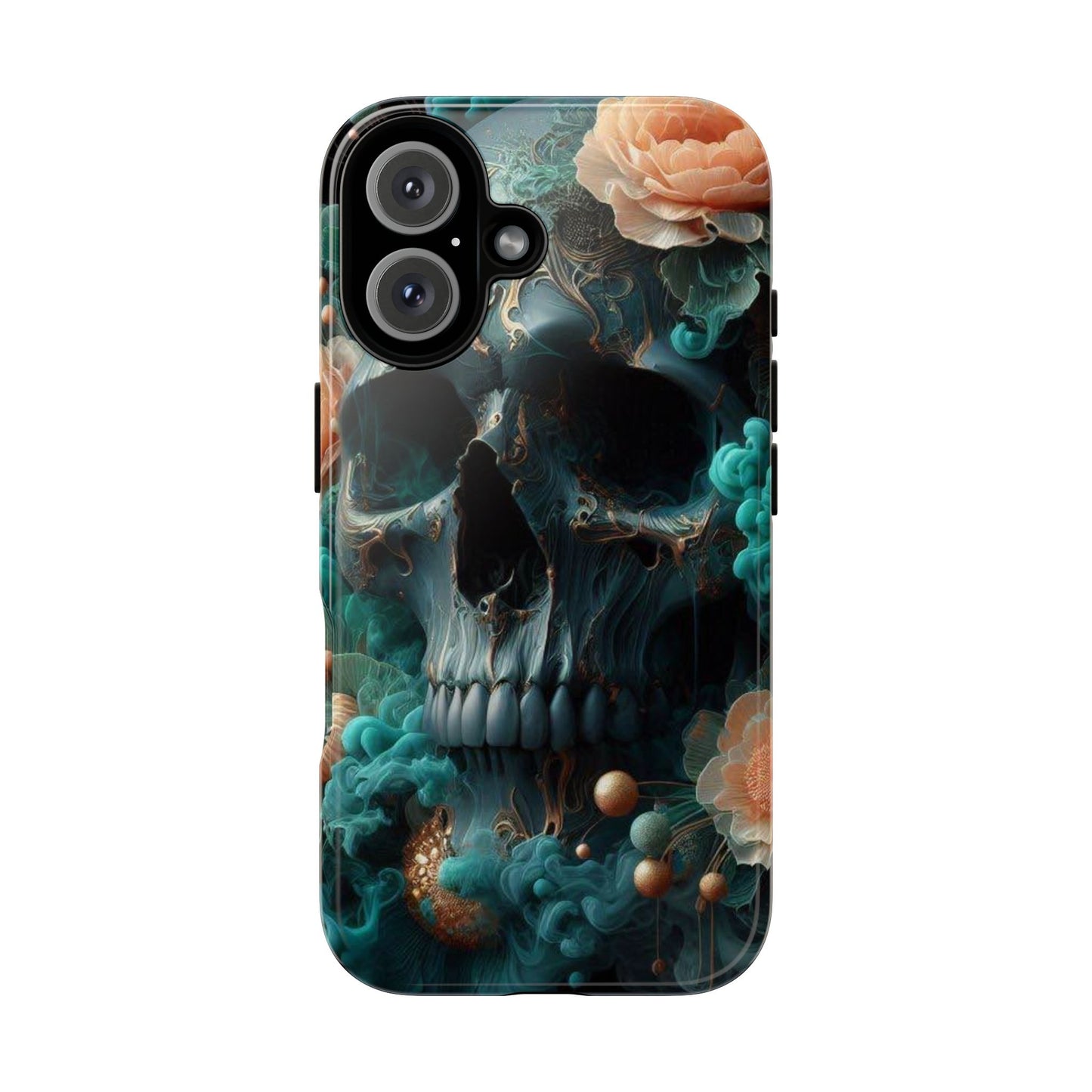 Tough Cases - teal skull