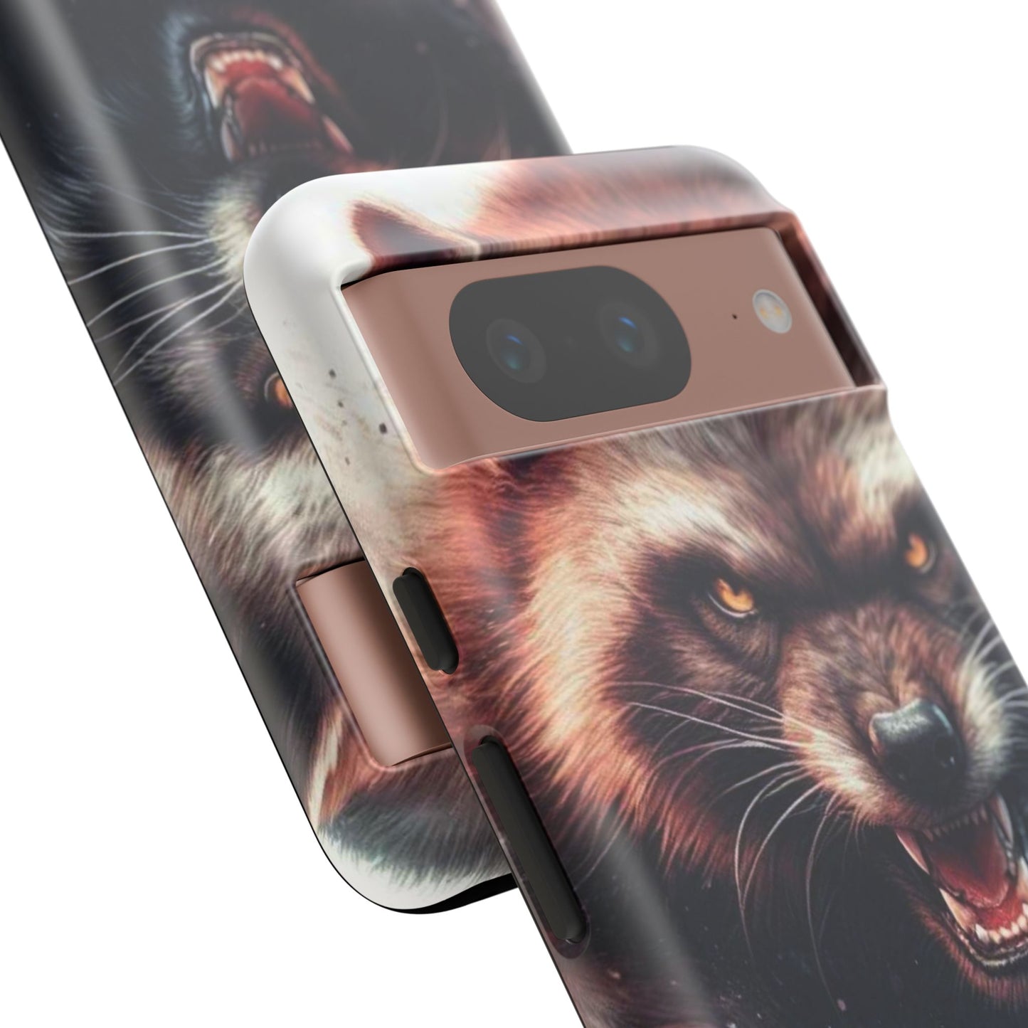 Wolverine snarling with claws out on a phone case.