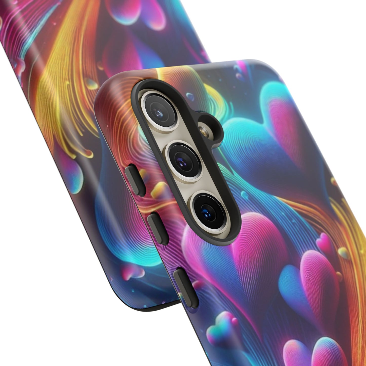 Phone Case - Floating Neon Hearts
