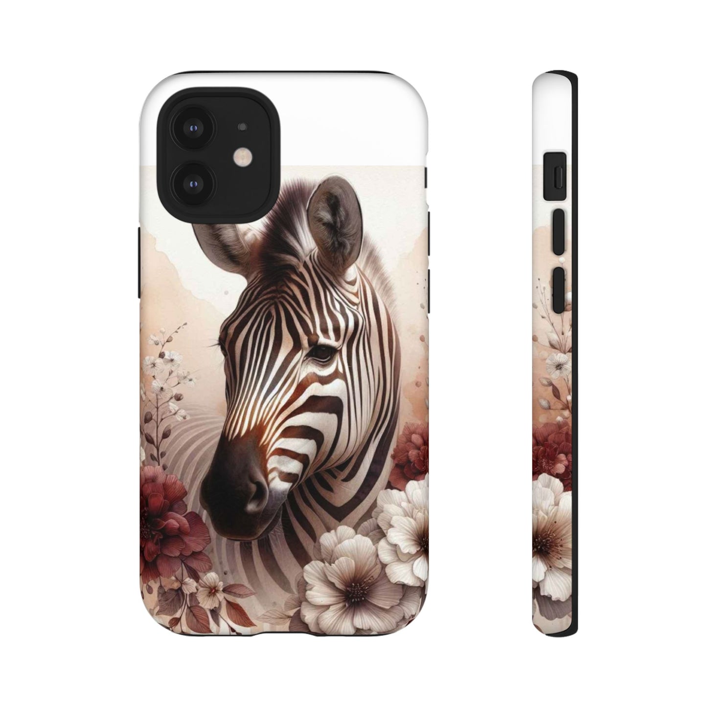 Phone Case Flower Frolicking Zebra Tough Case