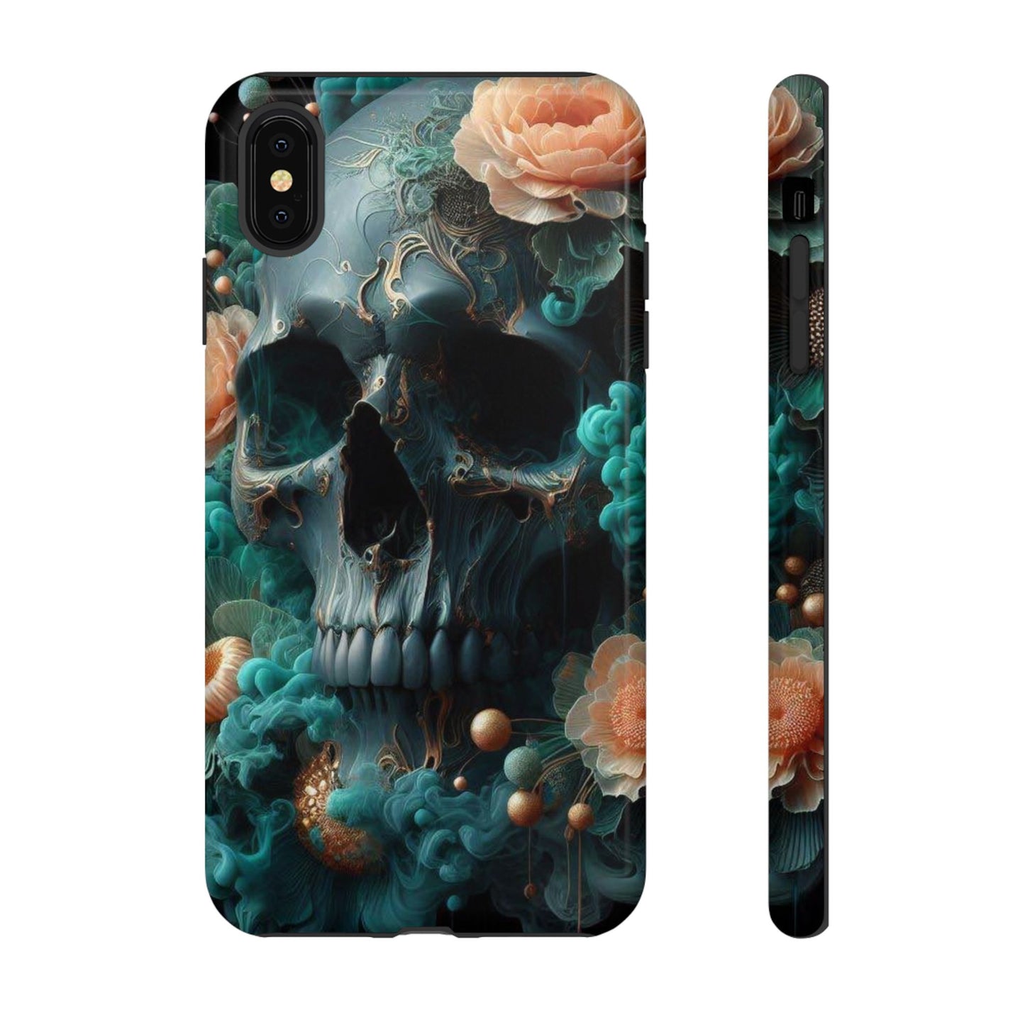 Tough Cases - teal skull