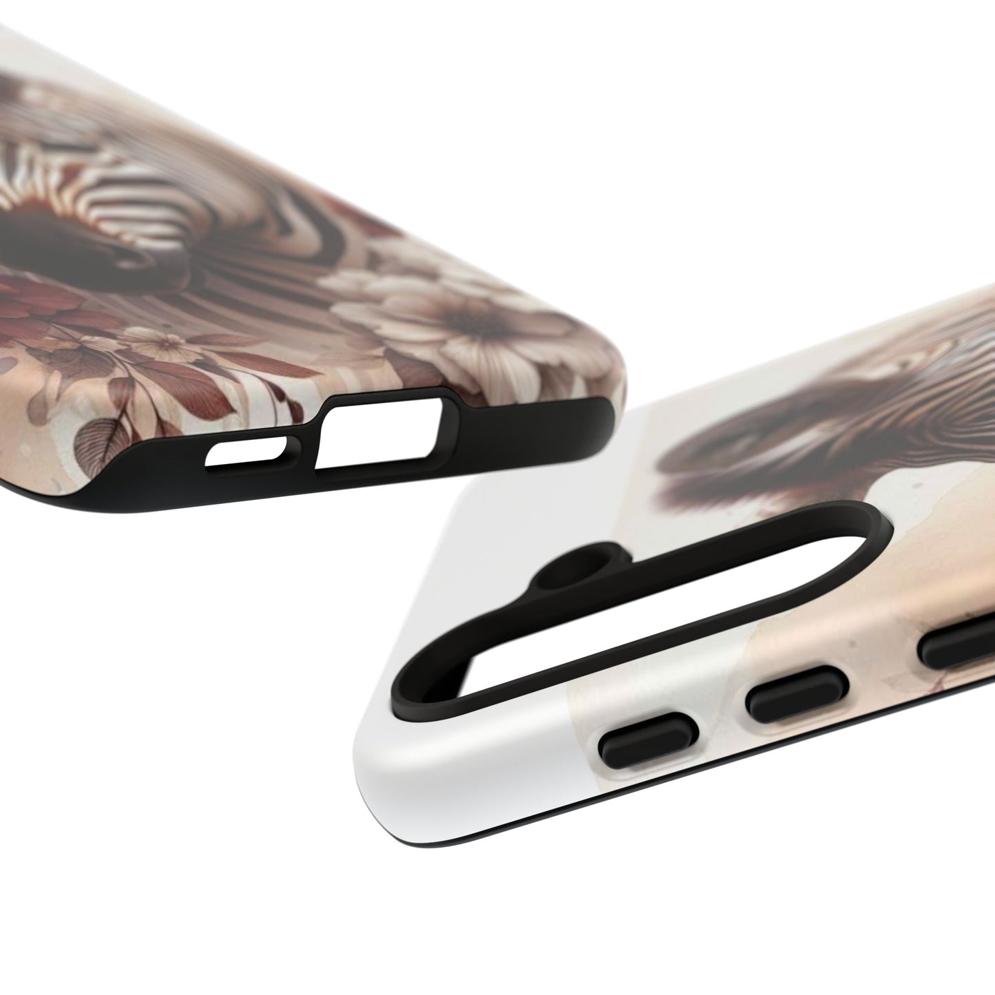 Phone Case Flower Frolicking Zebra Tough Case
