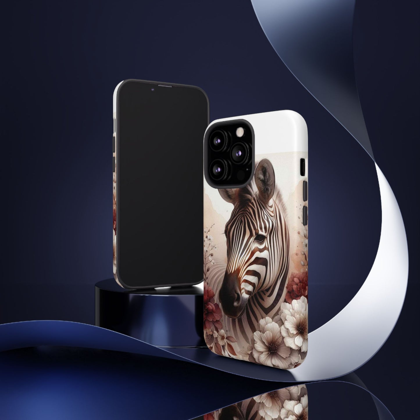 Phone Case Flower Frolicking Zebra Tough Case