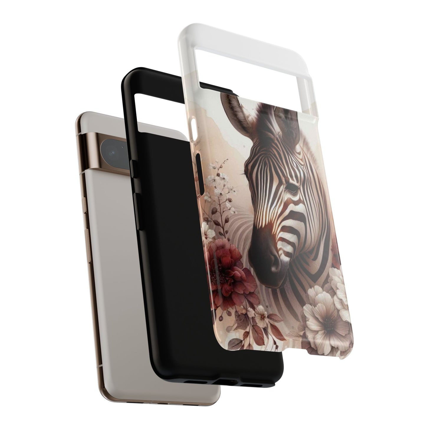 Phone Case Flower Frolicking Zebra Tough Case