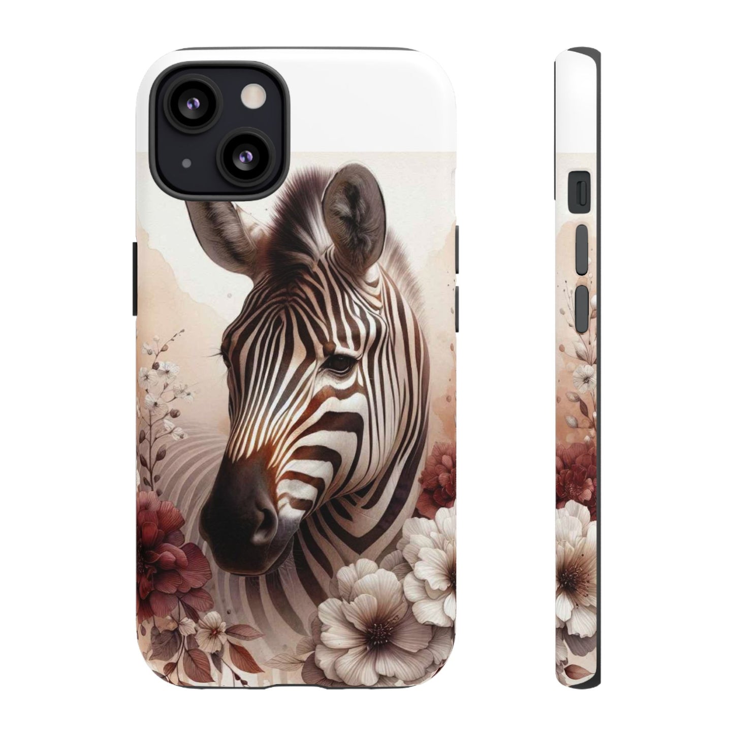Phone Case Flower Frolicking Zebra Tough Case