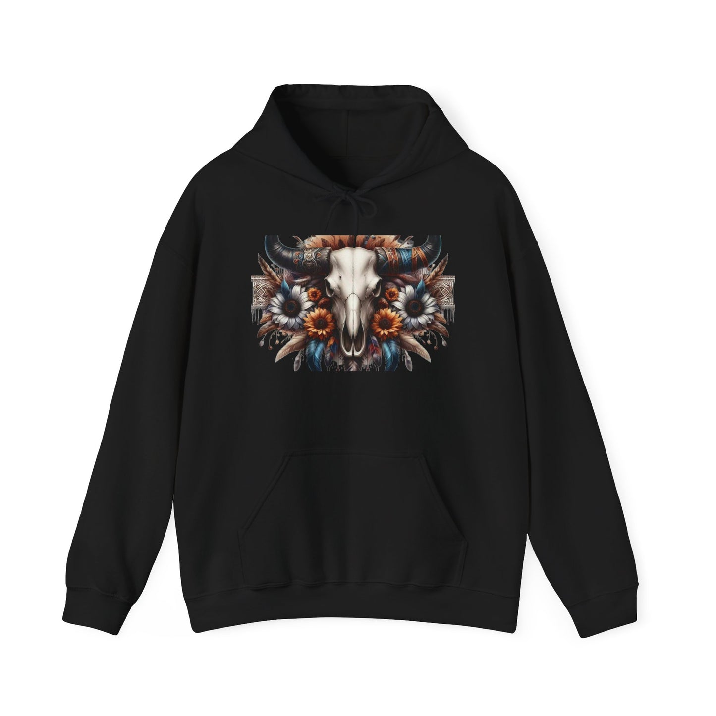 Unisex Heavy Blend™ Hooded Sweatshirt bull skull