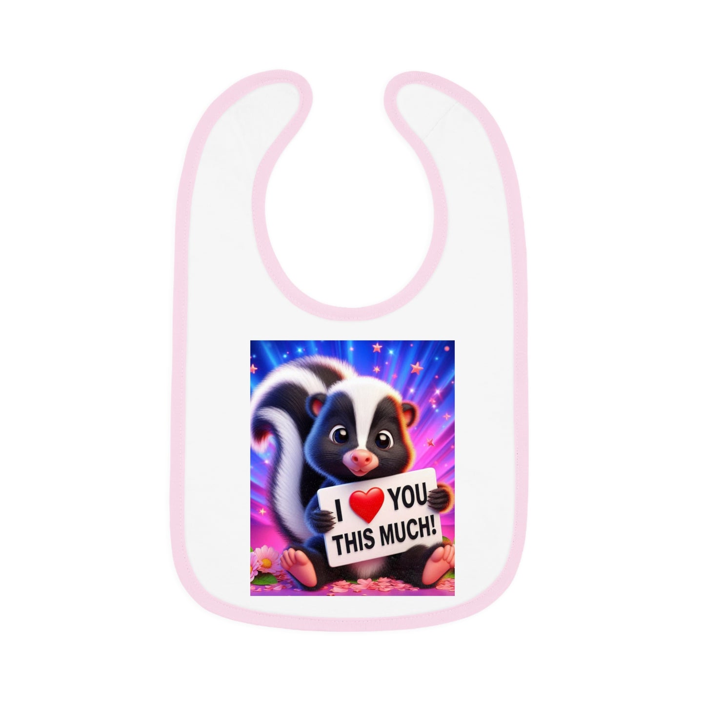 Baby Contrast Trim Jersey Bib - Stinkin Cute