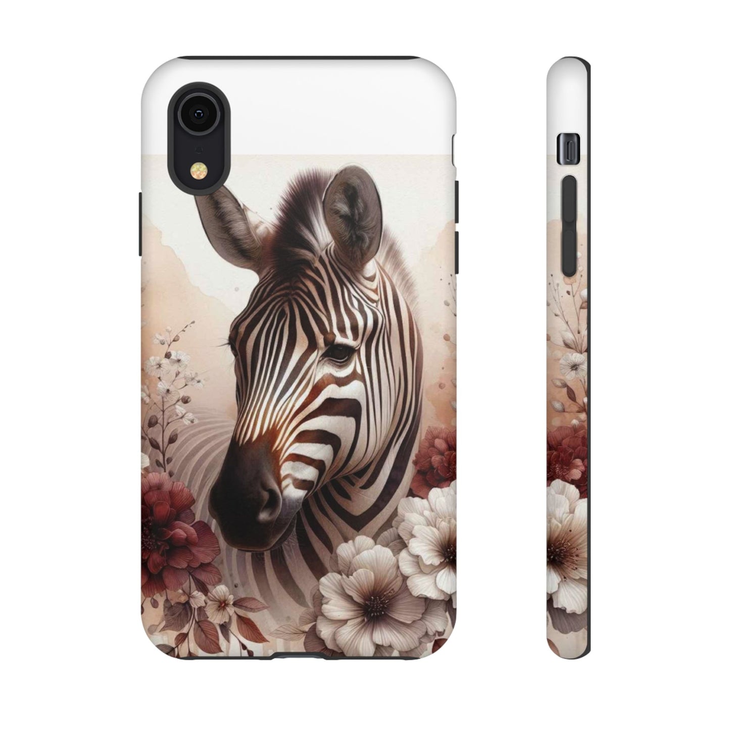 Phone Case Flower Frolicking Zebra Tough Case