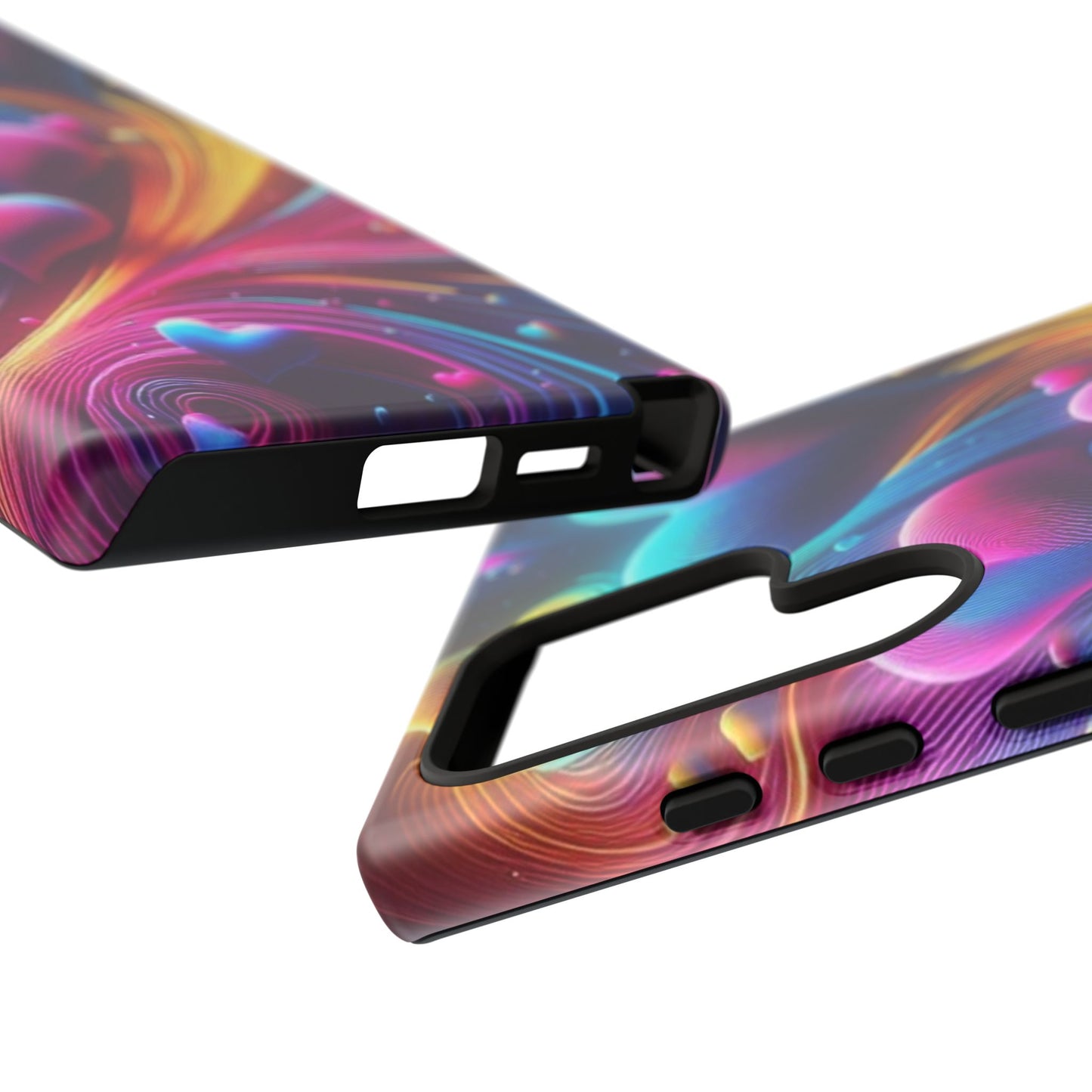 Phone Case - Floating Neon Hearts