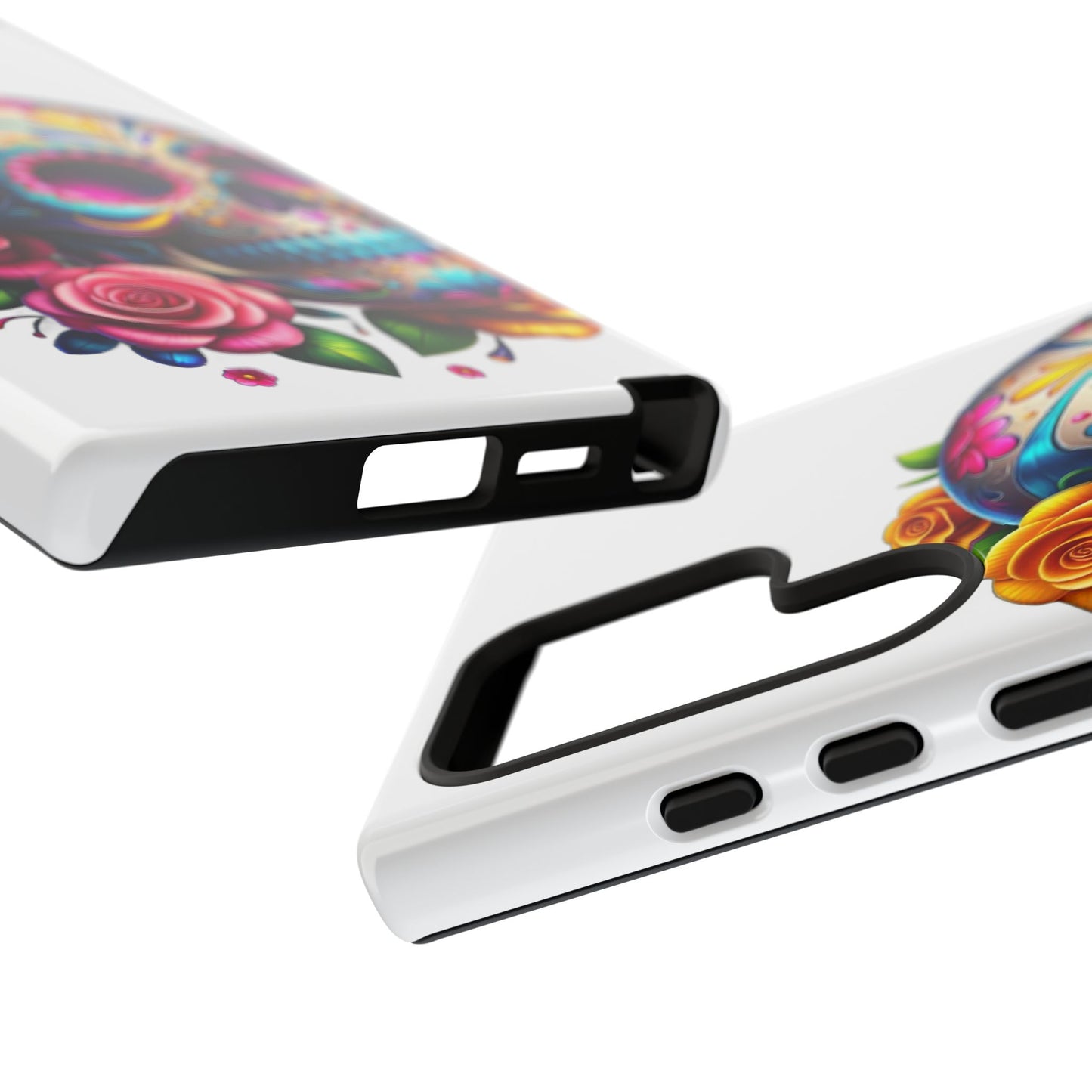Phone Cases - Sugar Skull with Flowers Design