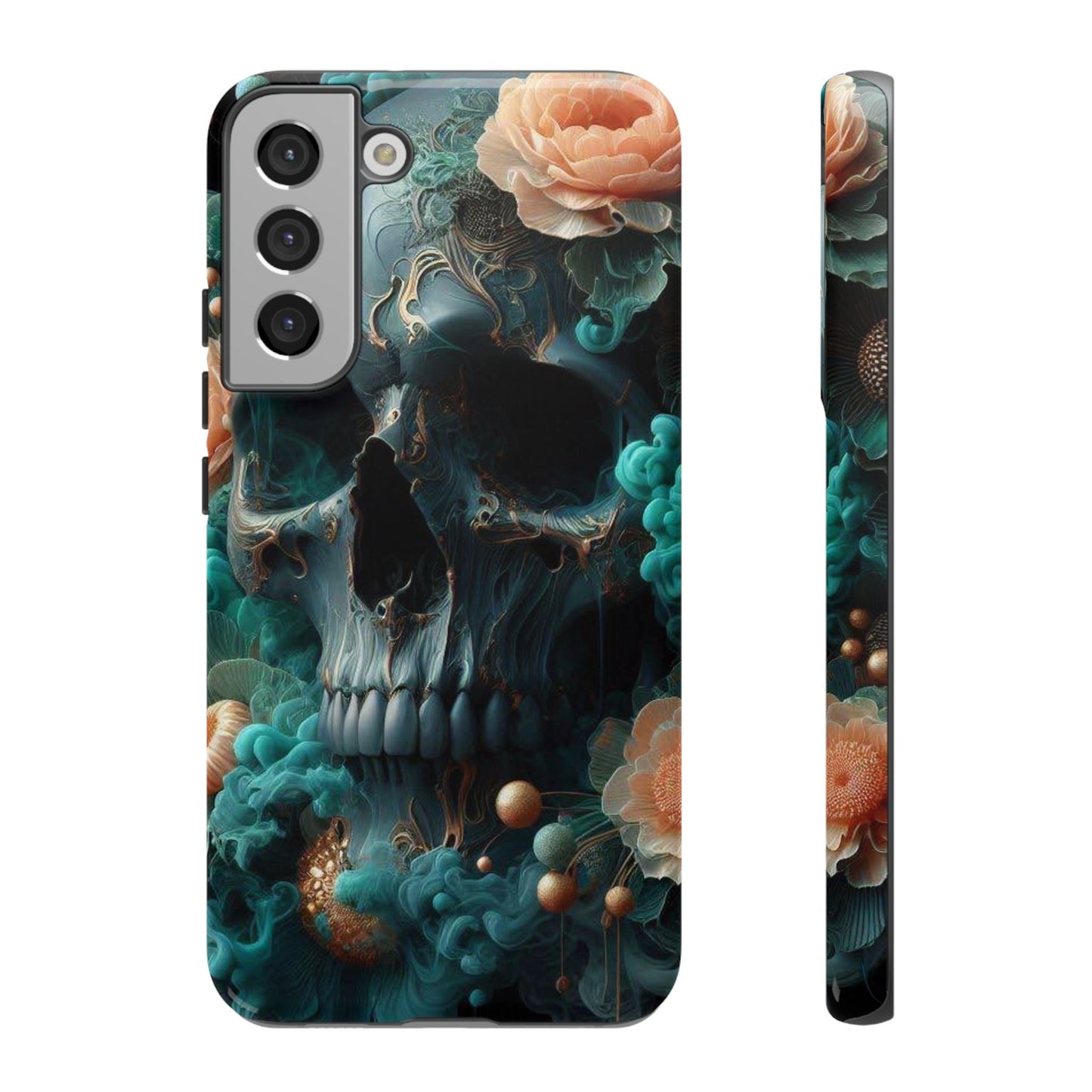 Tough Cases - teal skull