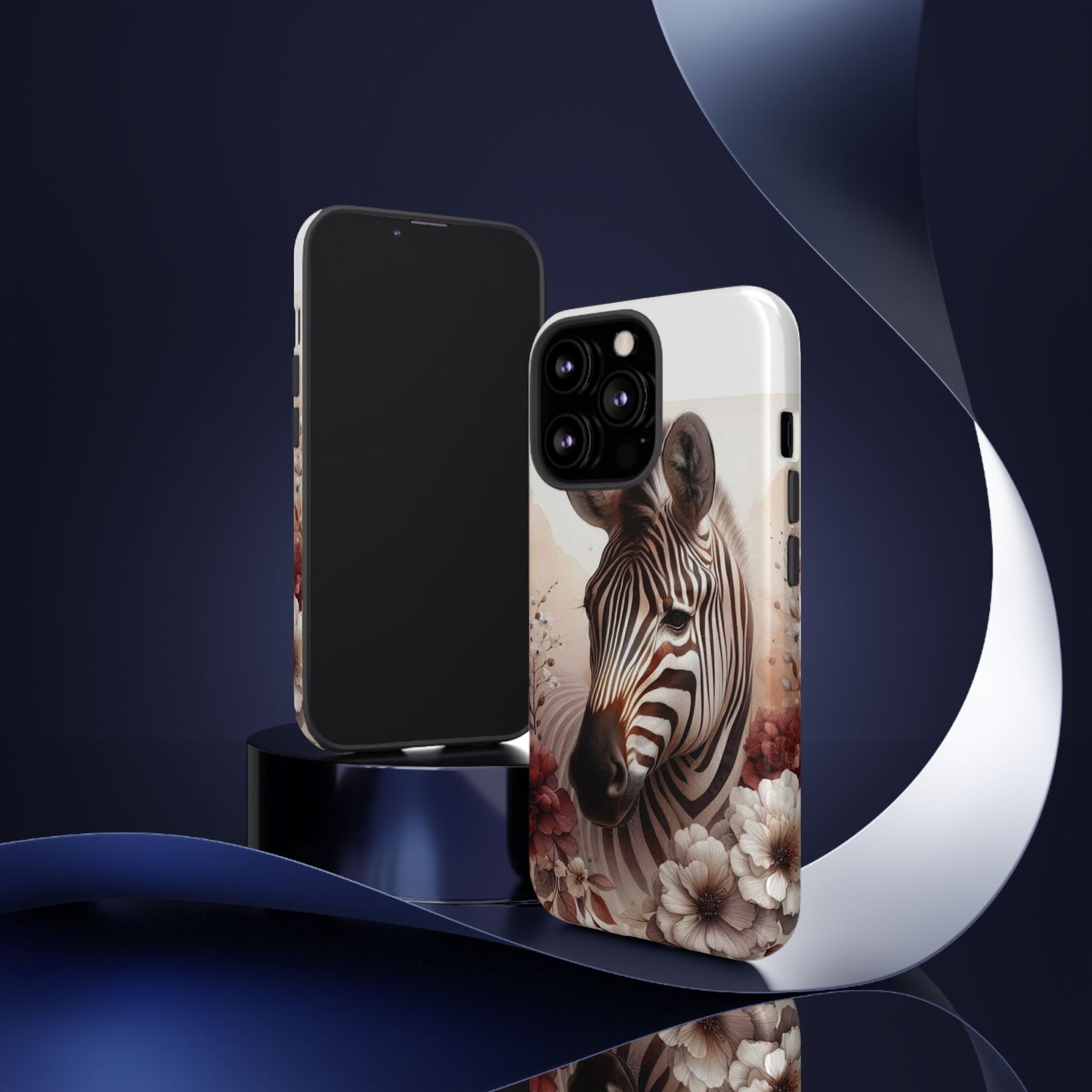 Phone Case Flower Frolicking Zebra Tough Case