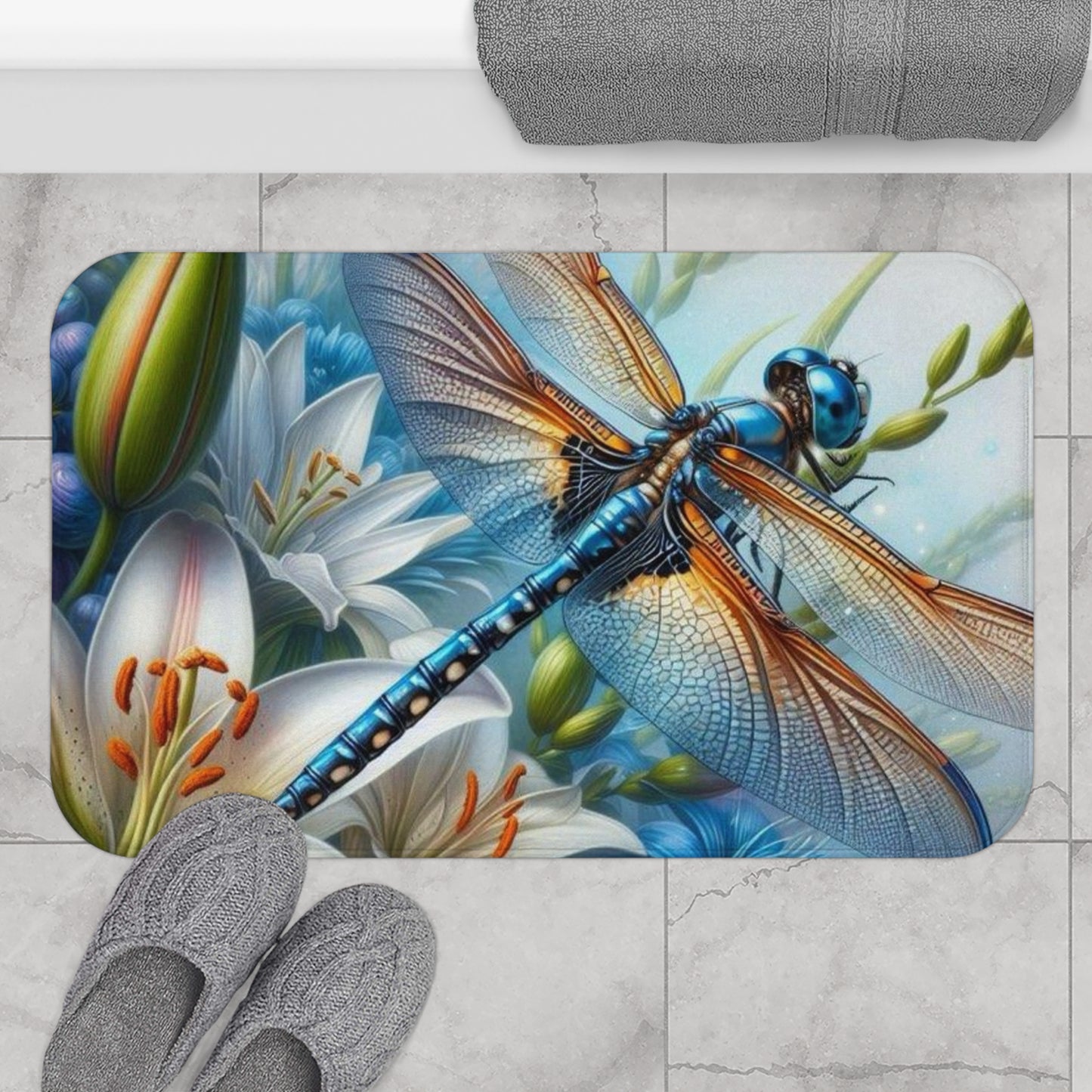 Bath Mat dragonfly