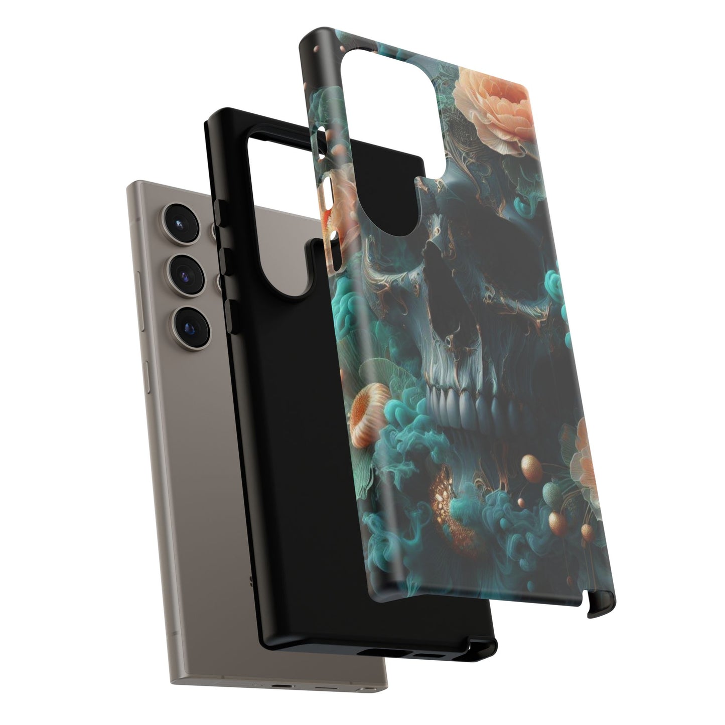 Tough Cases - teal skull