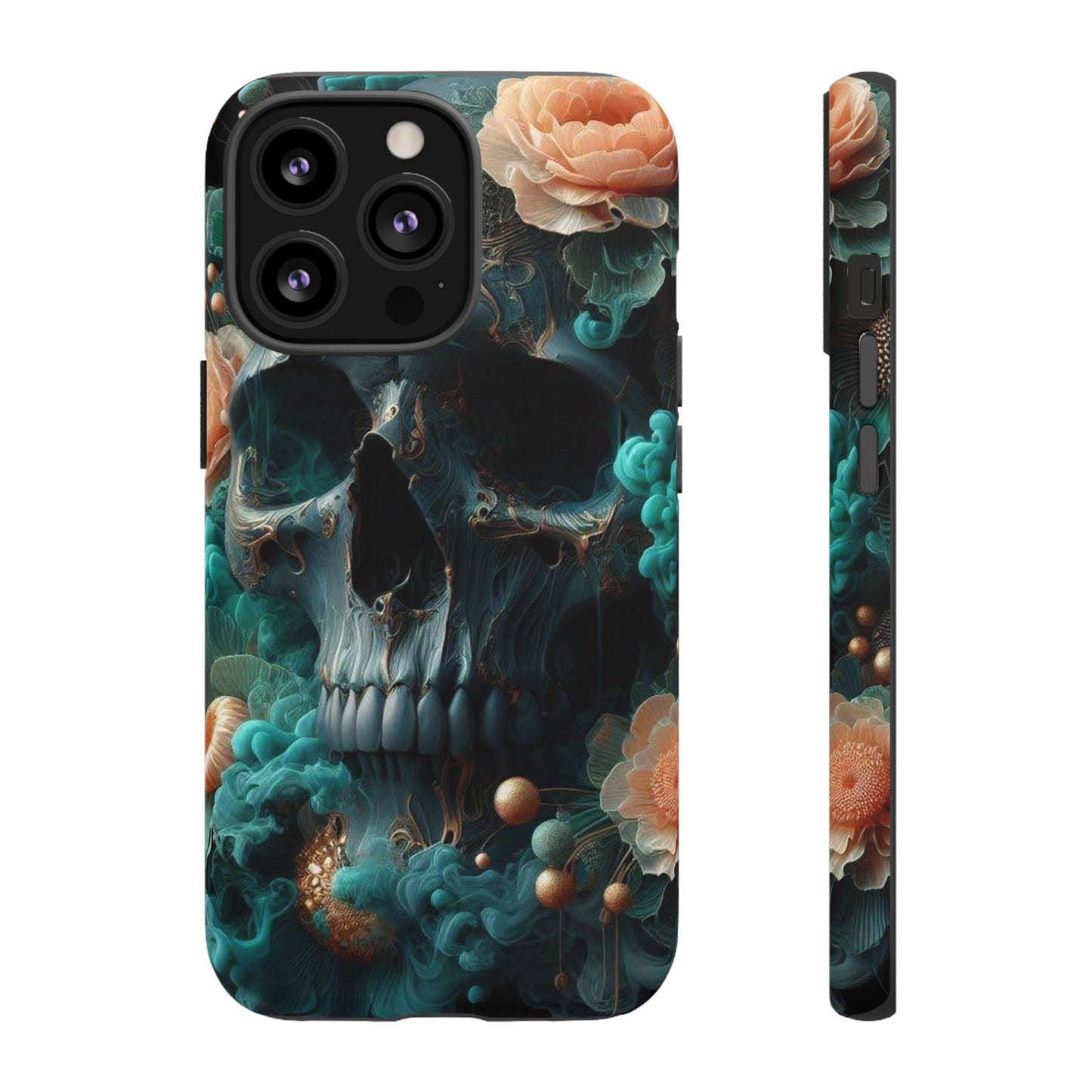 Tough Cases - teal skull