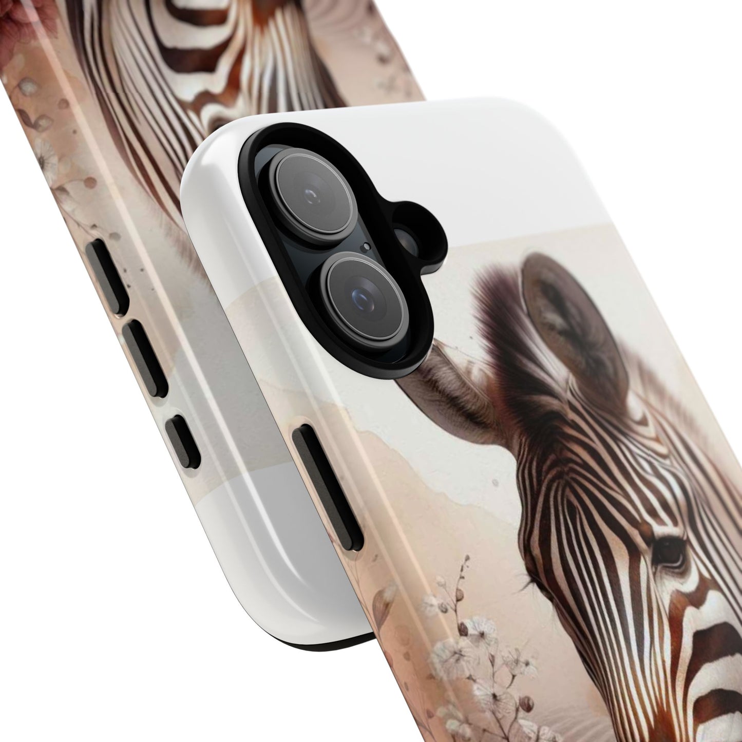 Phone Case Flower Frolicking Zebra Tough Case